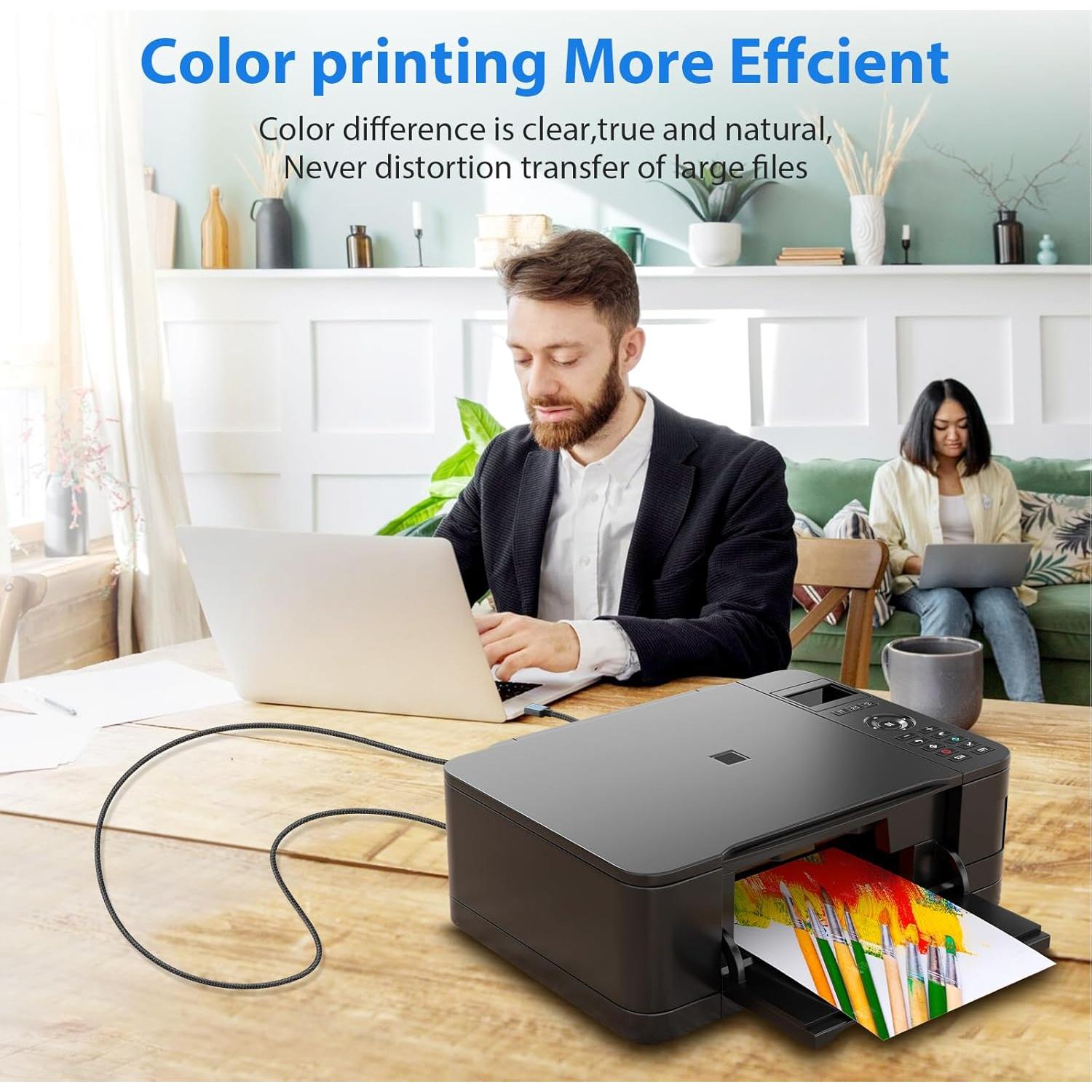 Cable de Impresora USB 2.0 AIAUXAI 2M Tipo A a B