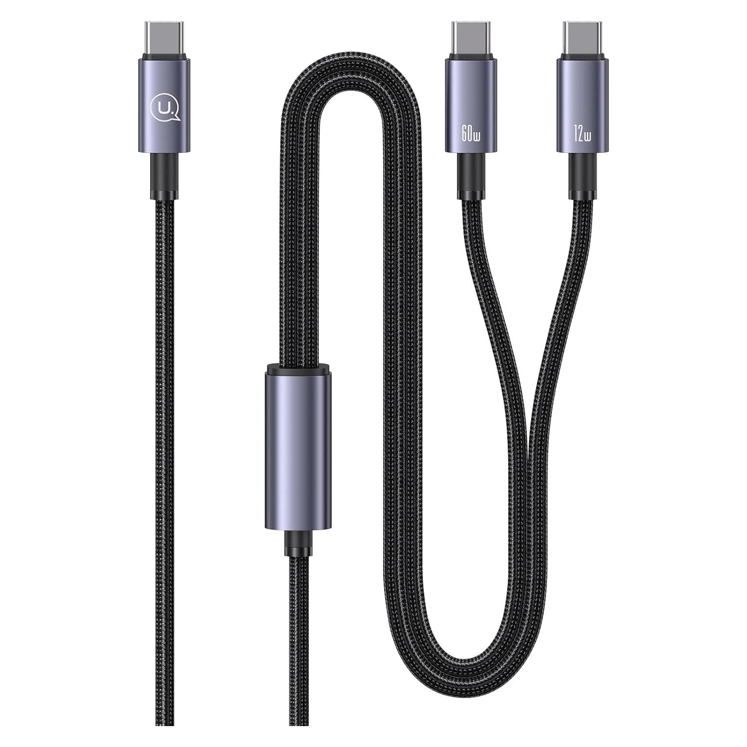 Cable de Carga Múltiple USB-C 2-en-1 USAMS 72W 1.2m