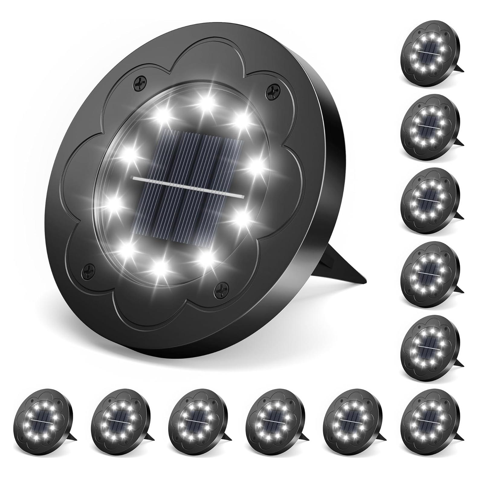Luces Solares Brightown LED Empotradas 12 Paquetes IP65