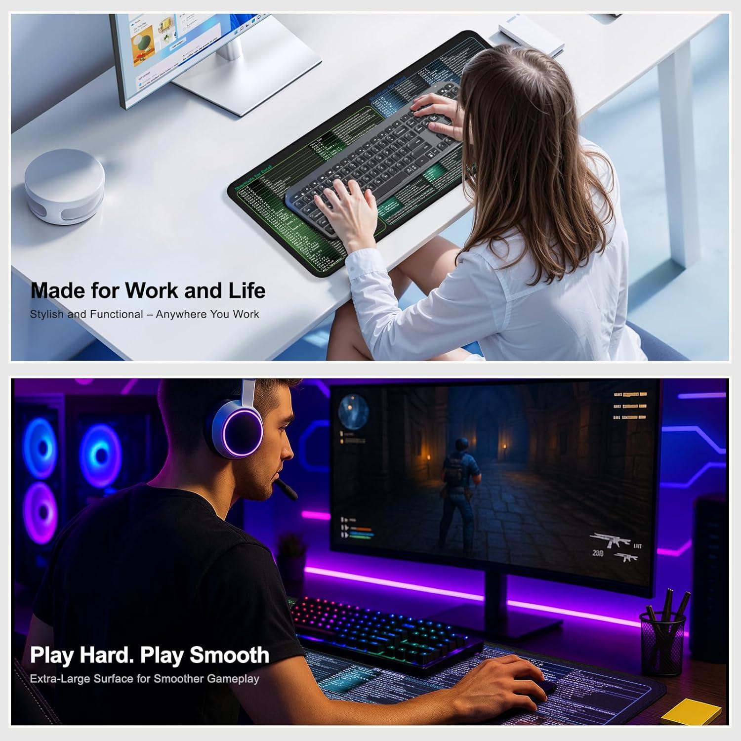 Alfombrilla de Ratón Extra Grande Esquina Secreta 70x30 cm Atajos