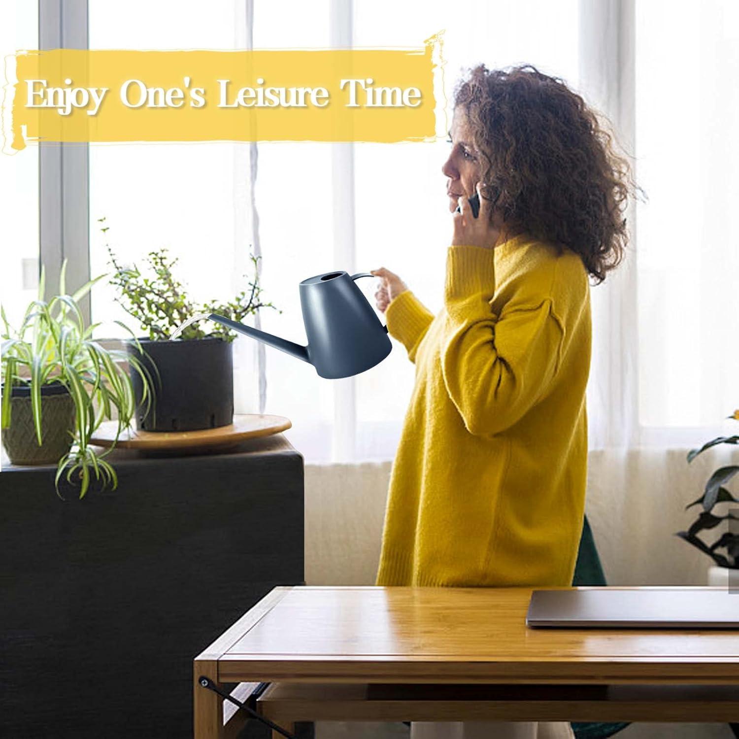 Regadera Qilebi 1.8L Azul con Pico Largo y Ducha Removible