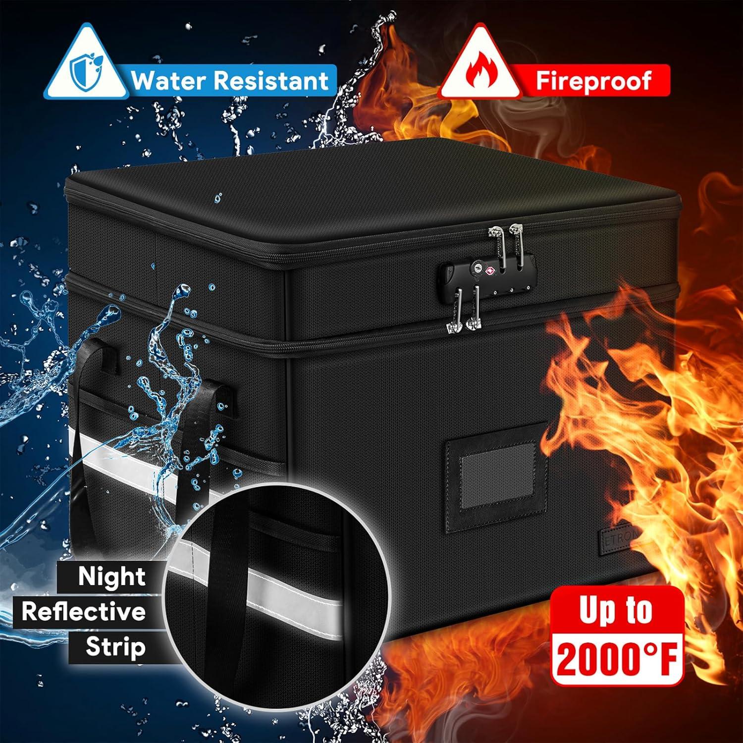 Caja de Archivos ETRONIK 2 Capas a Prueba de Fuego 42L