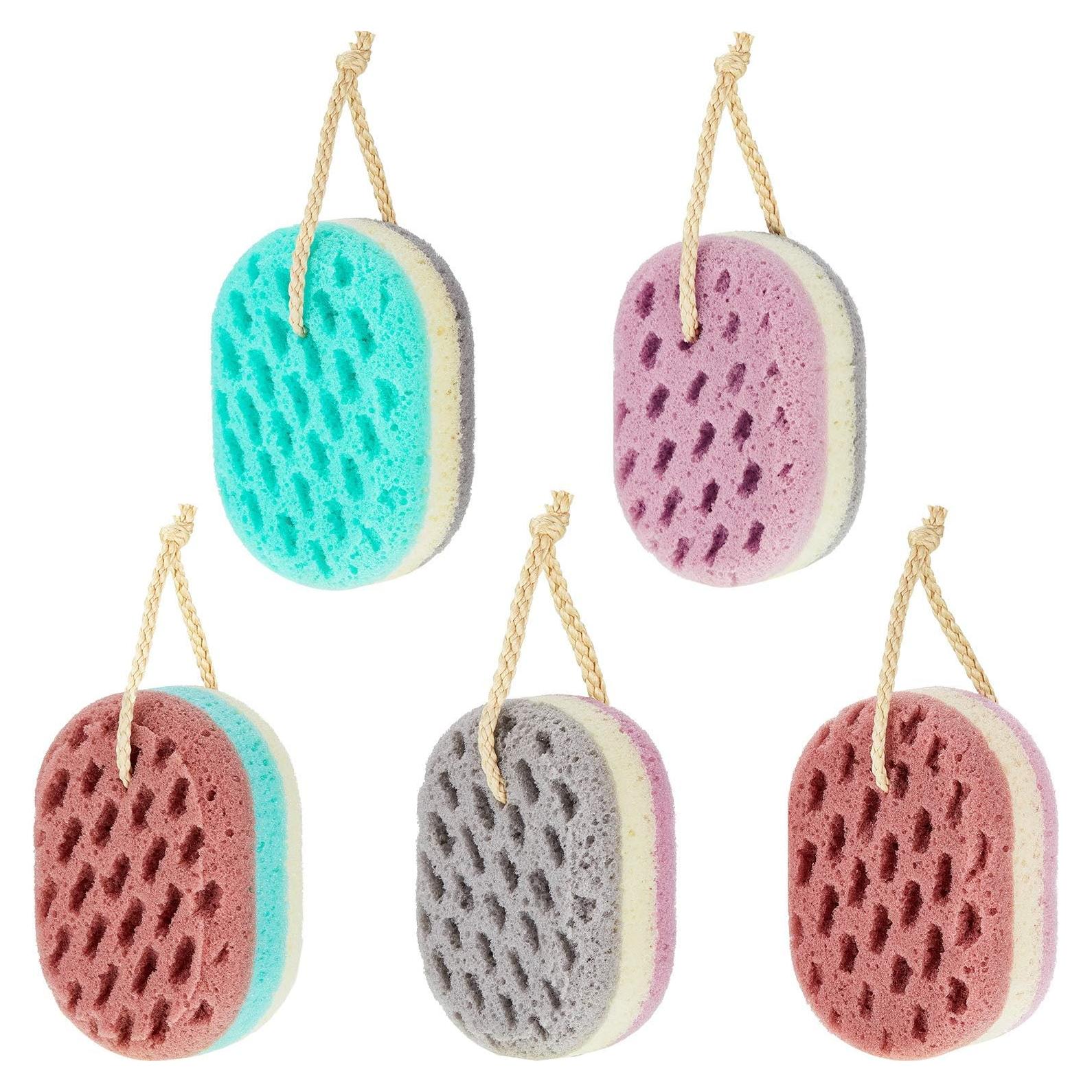 Esponjas de Baño Suaves Boao - 5 Piezas Naturales Exfoliantes