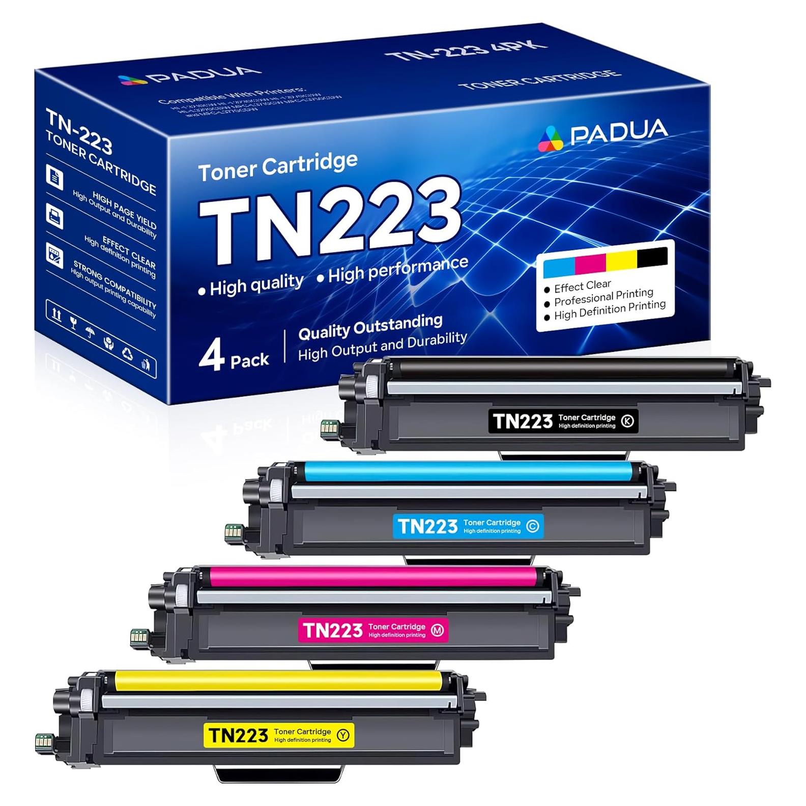 Cartucho de Tóner Compatible TN223 Padua - 4 Paquete