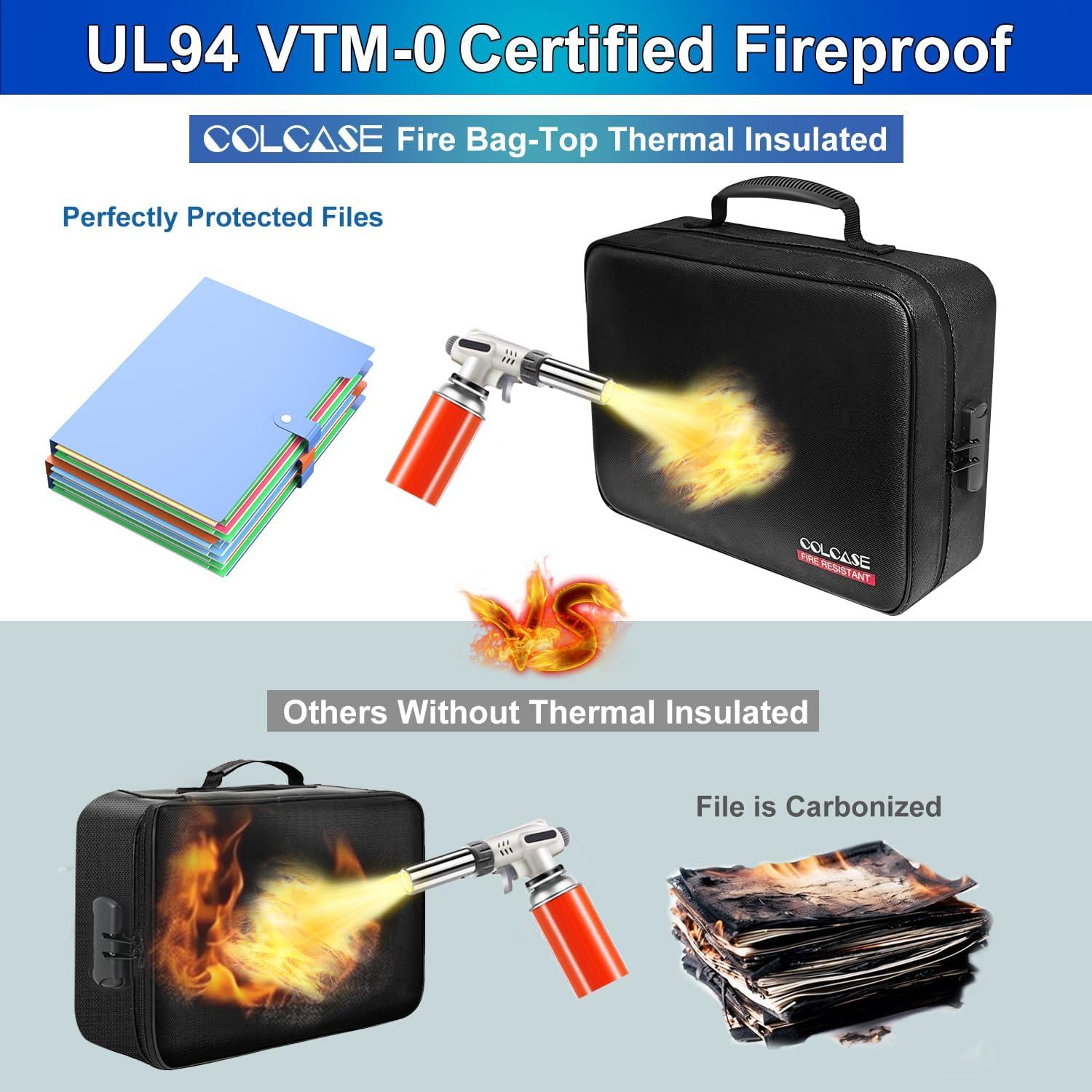 Bolsa de Documentos a Prueba de Fuego COLCASE 38x27cm con Cerradura