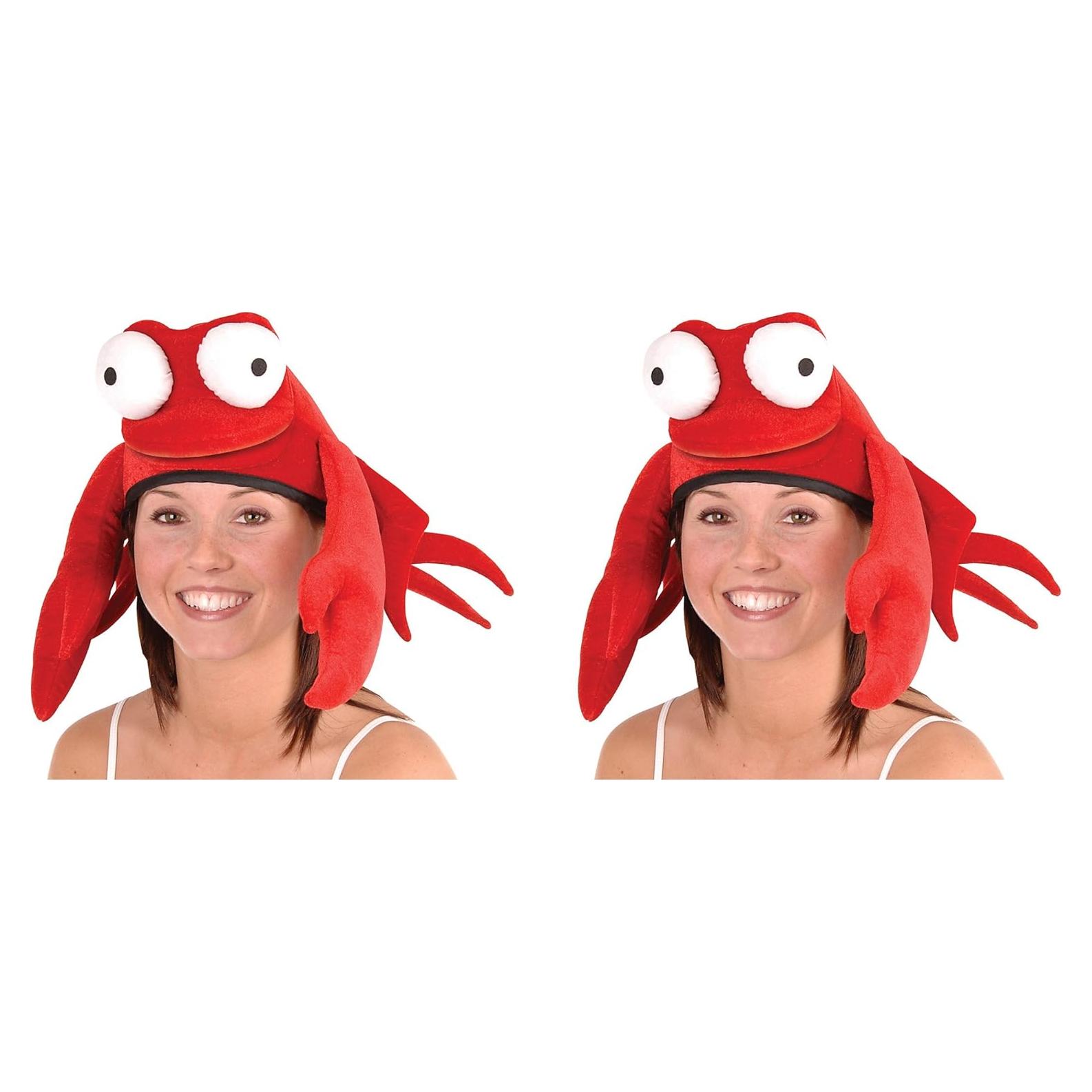 Sombrero de felpa unisex Beistle - Cangrejo 2 piezas