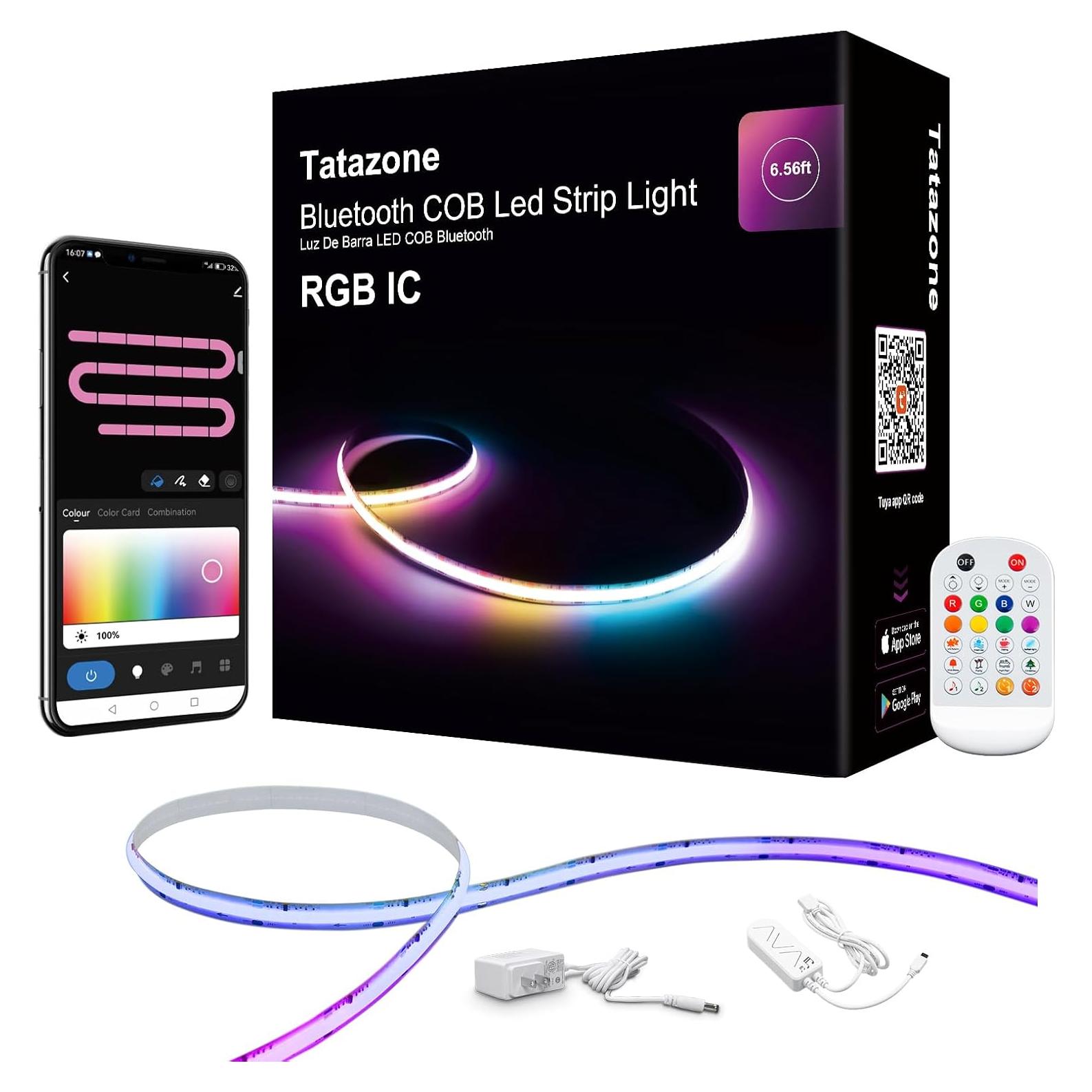 Luz de tira LED COB RGB+IC Tatazone 2.00m Bluetooth App