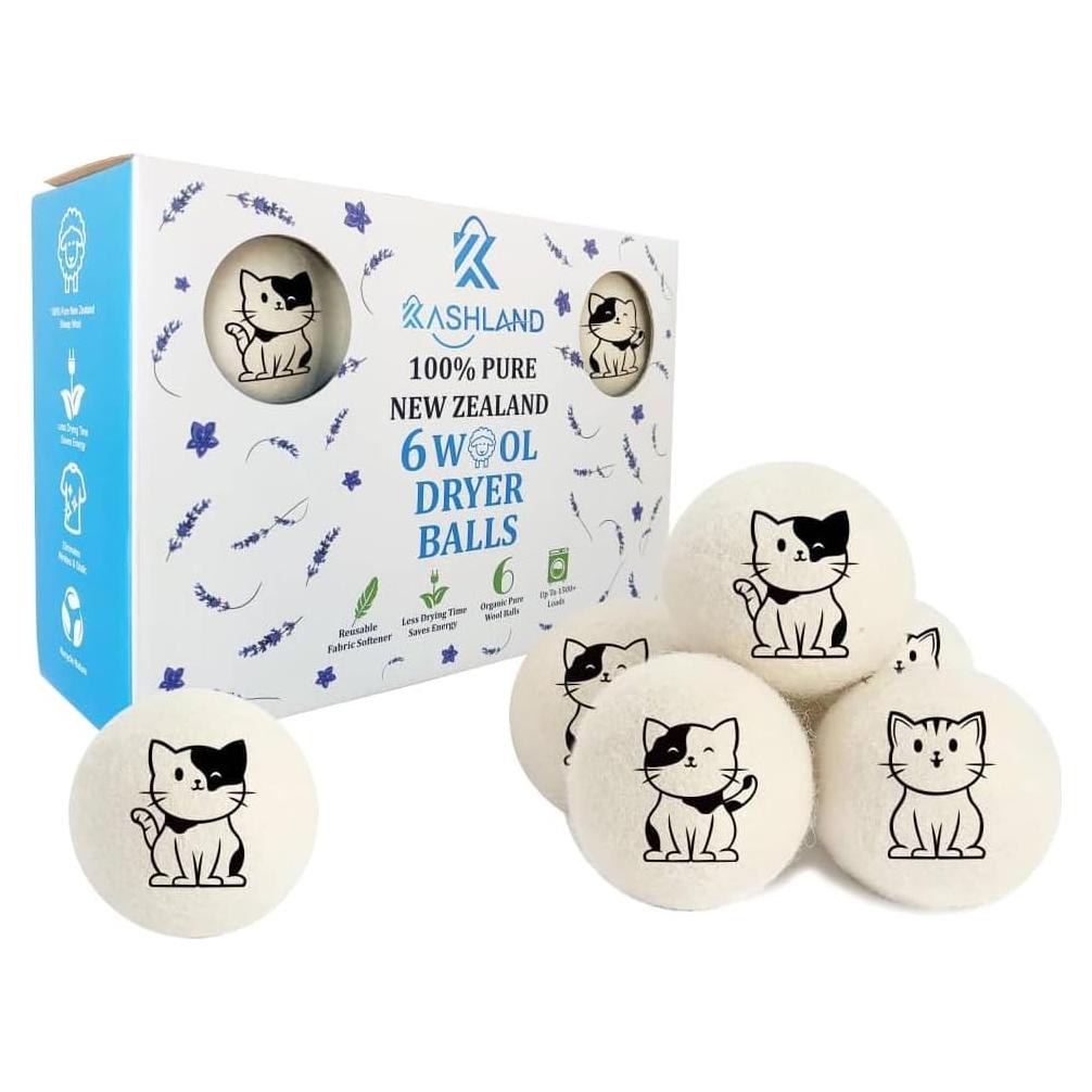 Bolas de Secado de Lana Orgánica KASHLAND XL - 6 Unidades