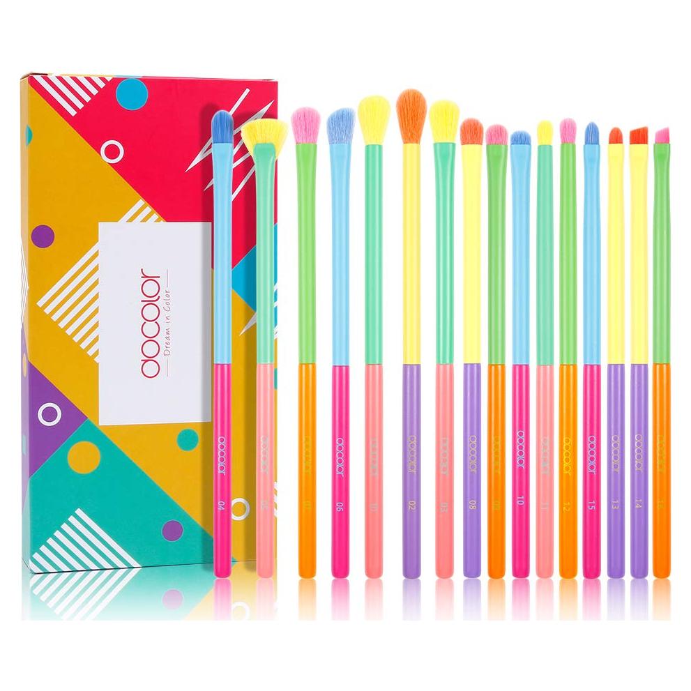 Juego de Brochas de Maquillaje para Ojos Docolor 16pcs Cerdas Suaves