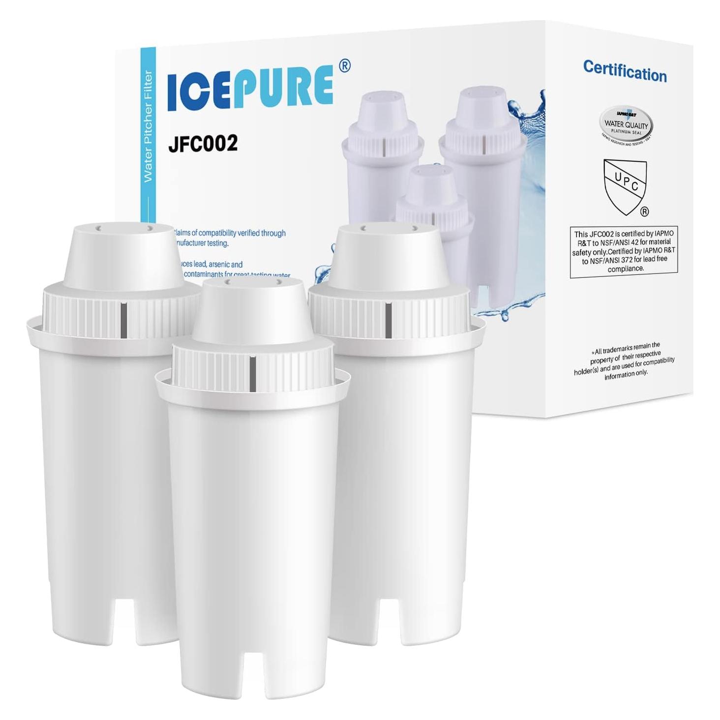 Filtro de Agua ICEPURE para Jarras Brita - 3 Unidades
