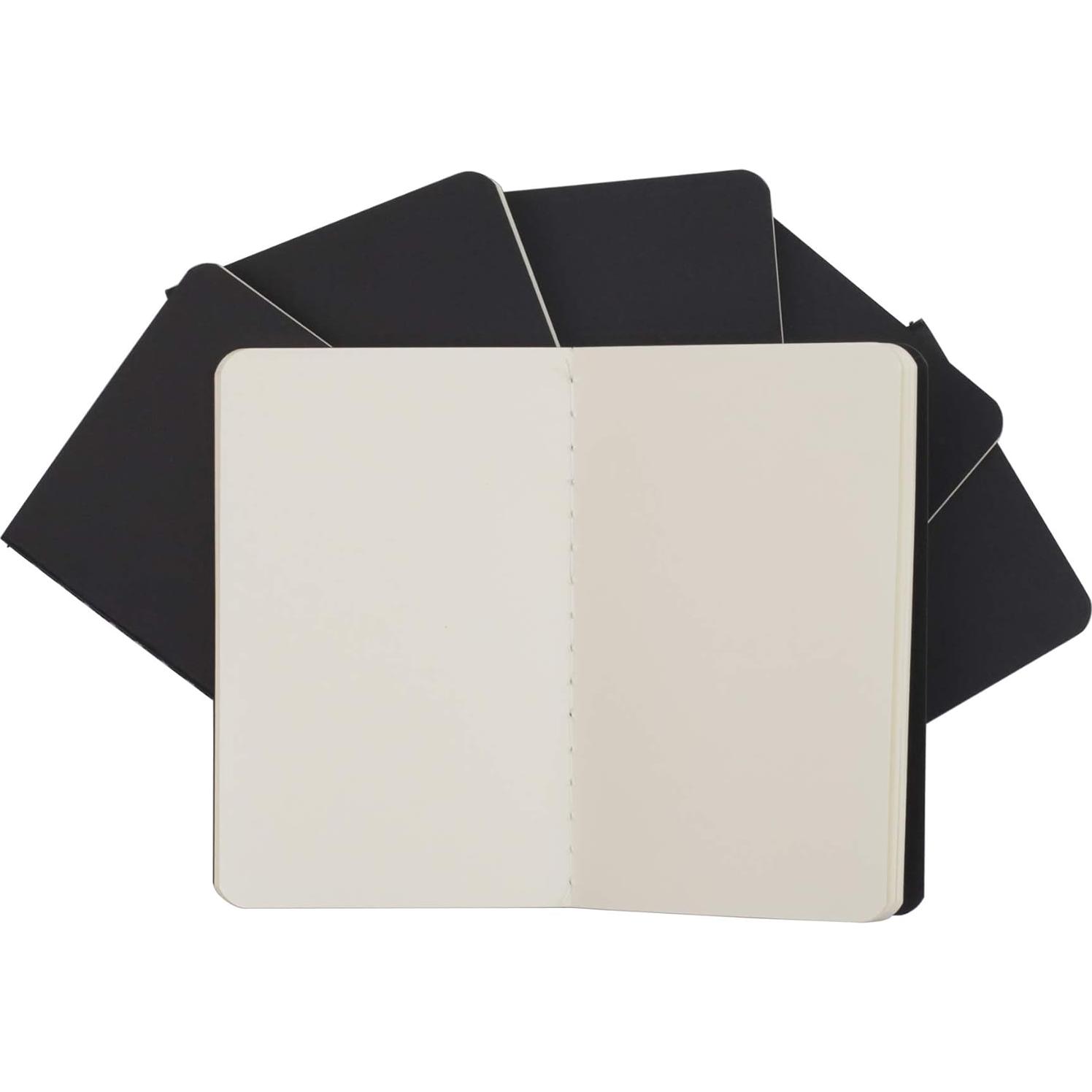 Cuaderno de bolsillo TWONE, tapa negra, 12 unidades, 30 hojas