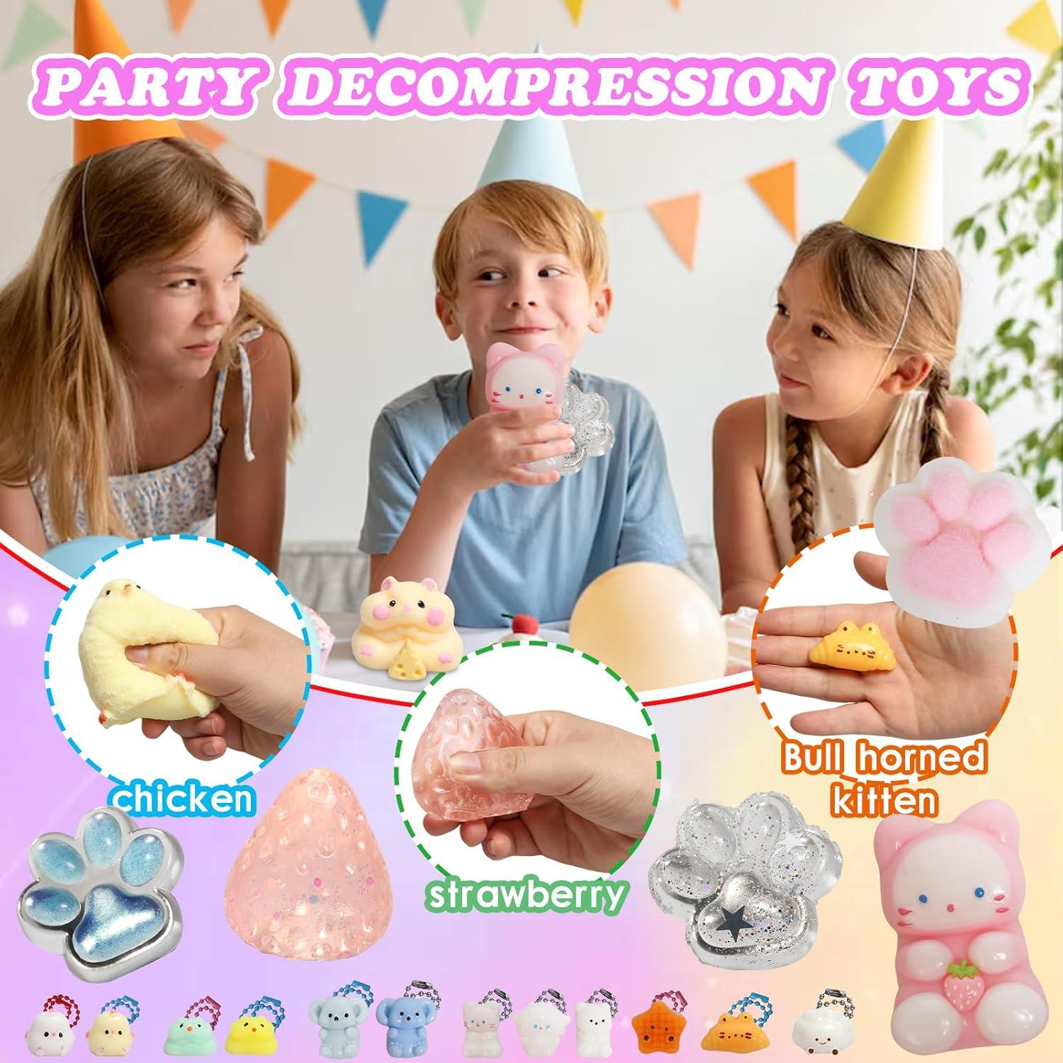 Kit de Juguetes Antiestrés Squishy 19 Piezas - 7 Grandes + 12 Pequeños