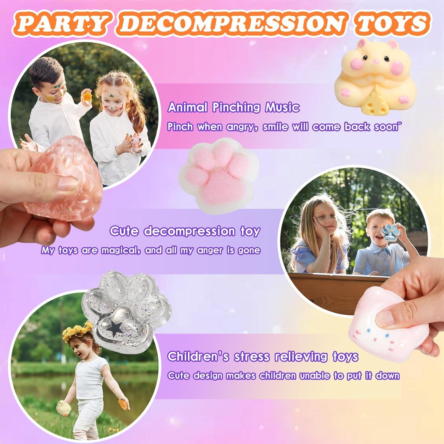 Kit de Juguetes Antiestrés Squishy 19 Piezas - 7 Grandes + 12 Pequeños