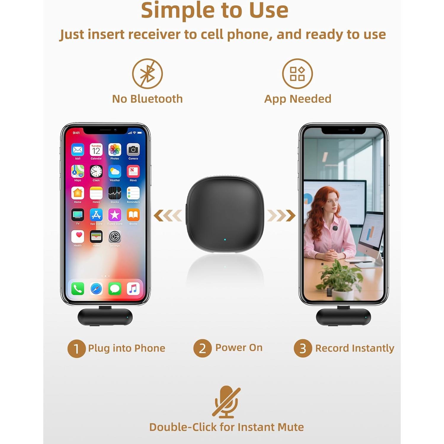 Micrófono Inalámbrico Lavalier NoteVox Mini Go 2 USB C - 35h Batería
