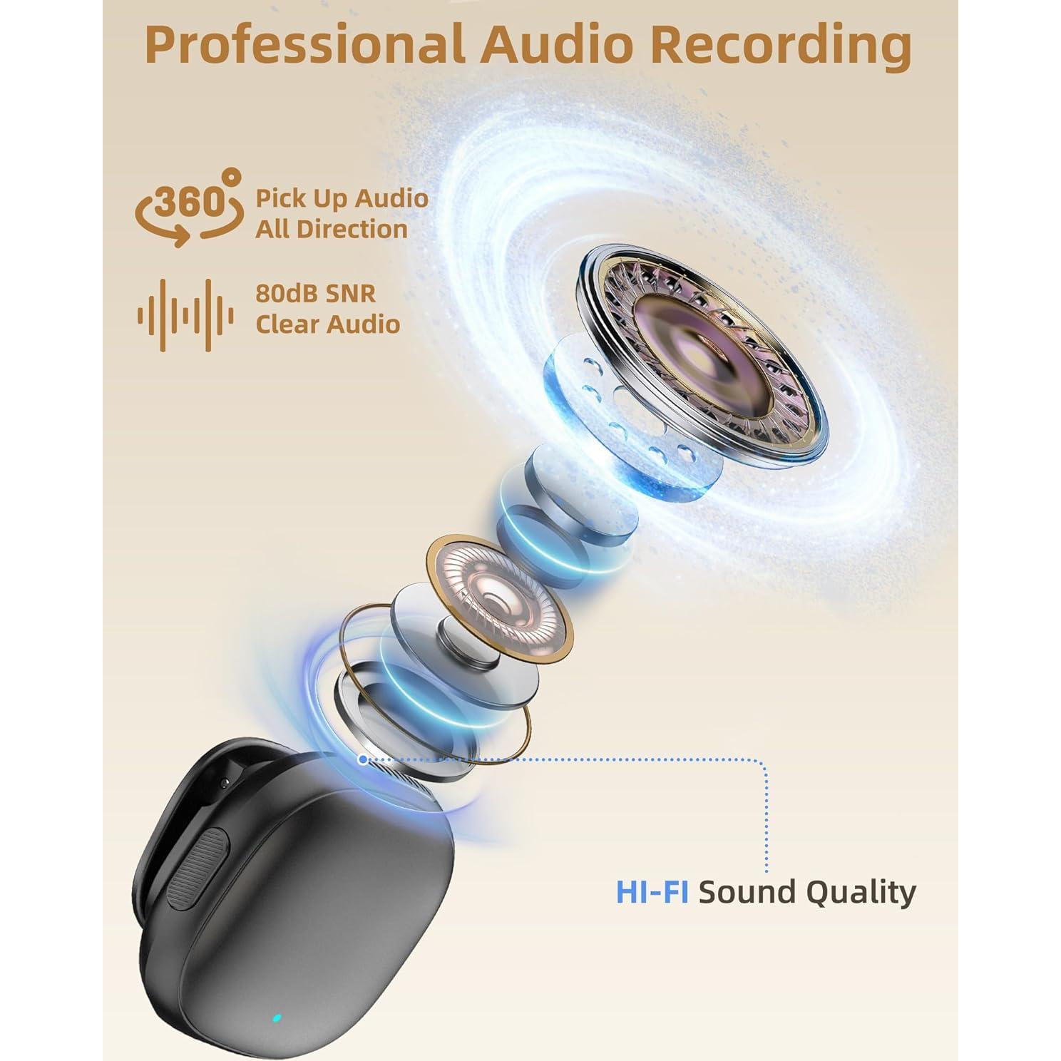 Micrófono Inalámbrico Lavalier NoteVox Mini Go 2 USB C - 35h Batería