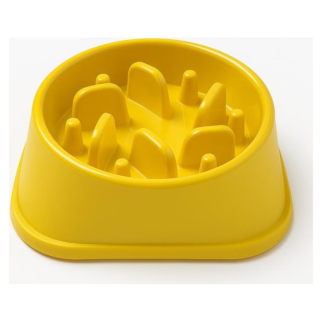 Cuenco Antiahogo YRPETS para Perros y Gatos Amarillo 19.5cm