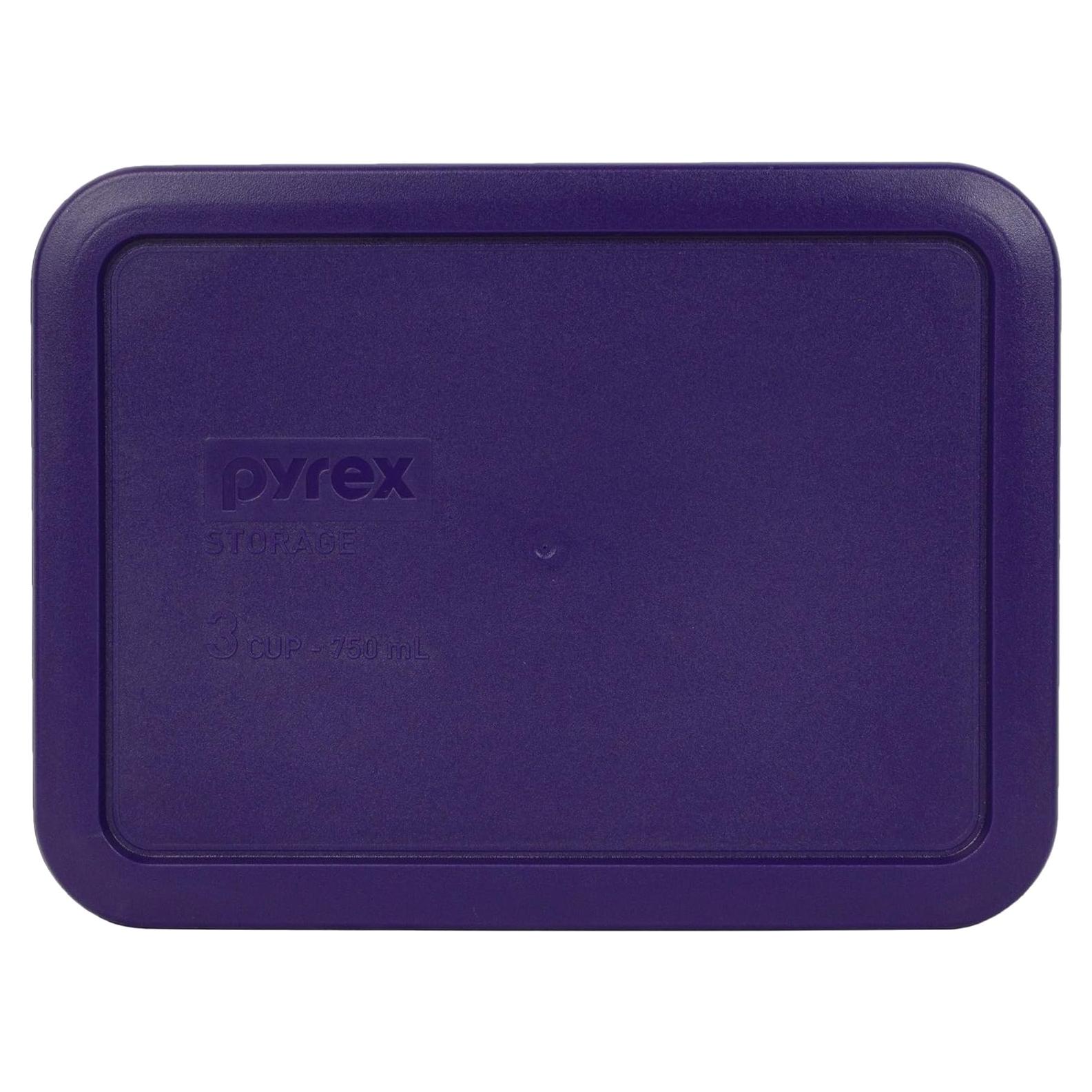 Tapa Plástica Morada Pyrex 7210-PC 3 Tazas Apta Microondas