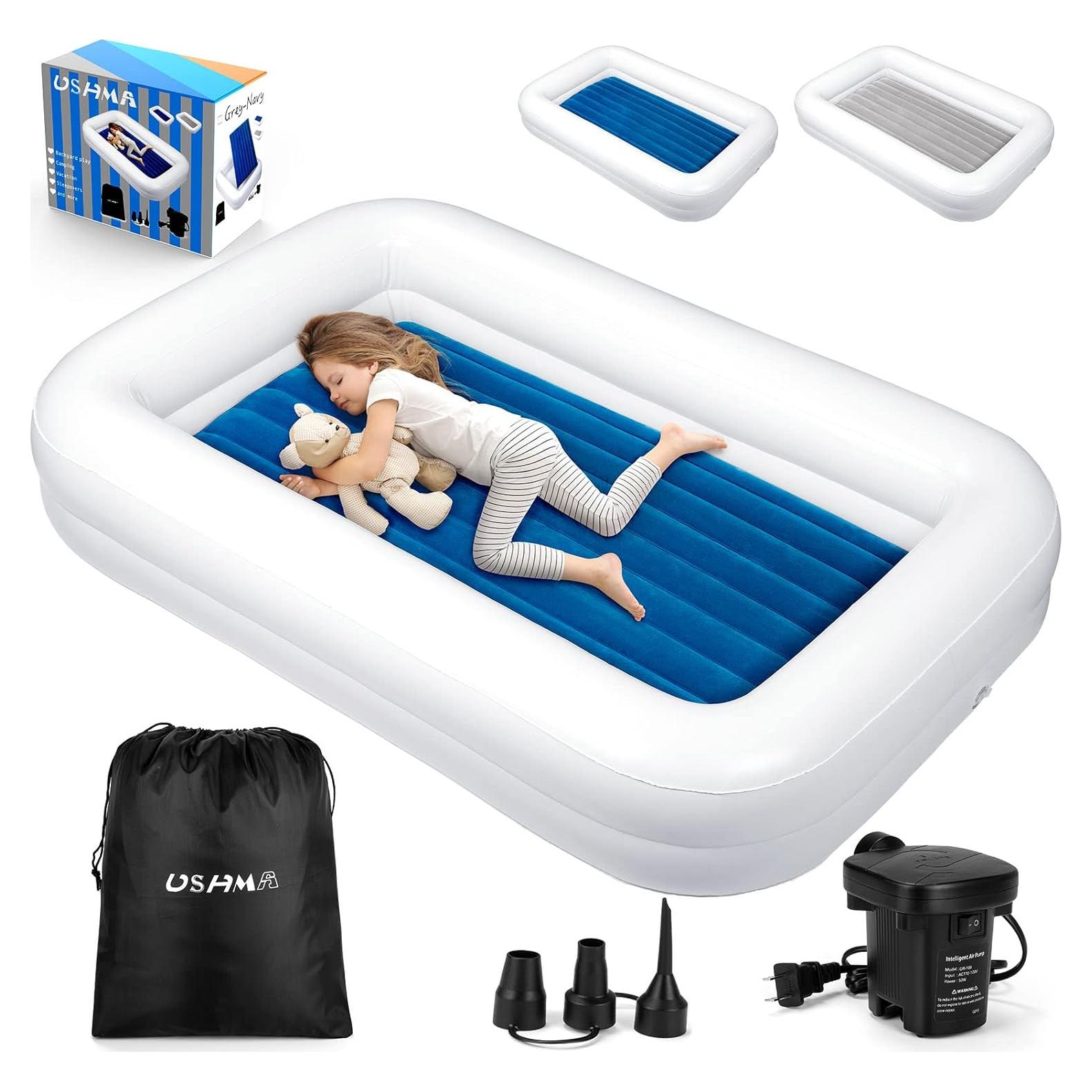 Cama de Viaje Inflable para Niños USHMA con Barandillas