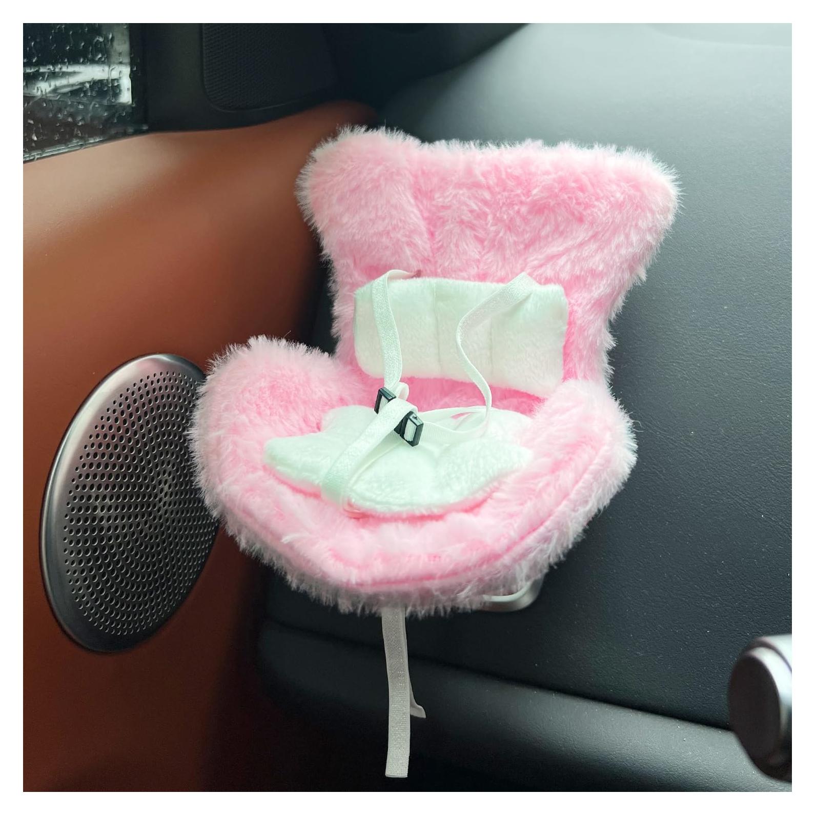 Accesorios de Muñeca TDDS9 Asiento de Coche Rosa 15-17cm
