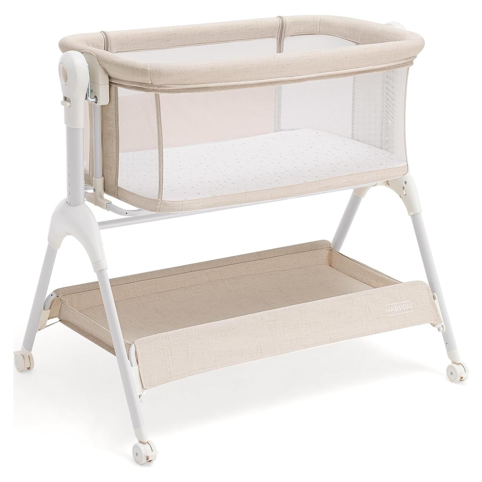 Cuna Mecedora HARPPA 3 en 1 con Colchón y Malla Transpirable