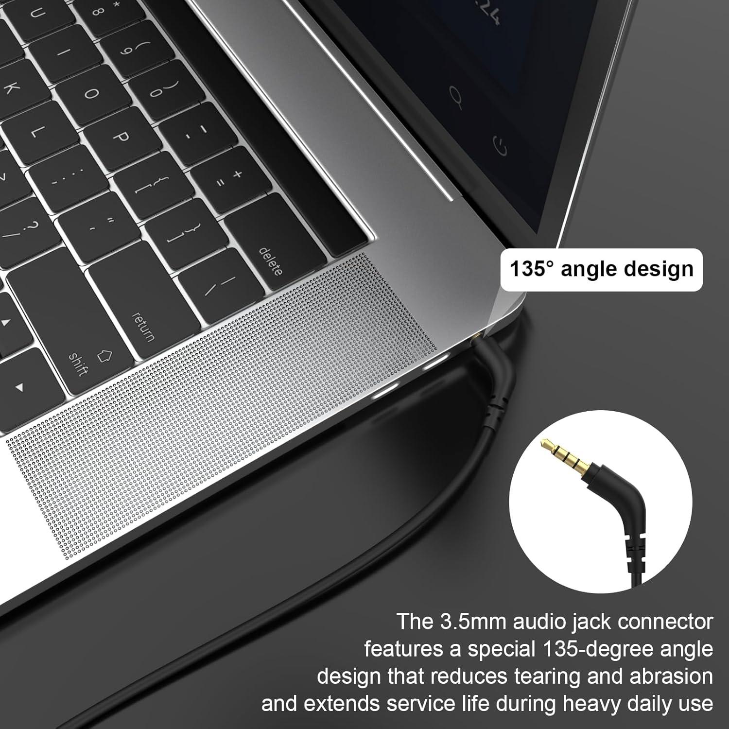 Cable de audio 2.5mm a 3.5mm Zosvoses para Bose QC25 QC35