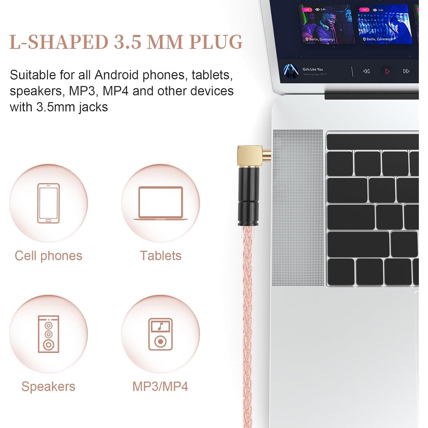 Cable de Reemplazo MMCX Gneinour para Auriculares Shure SE215 1.22m