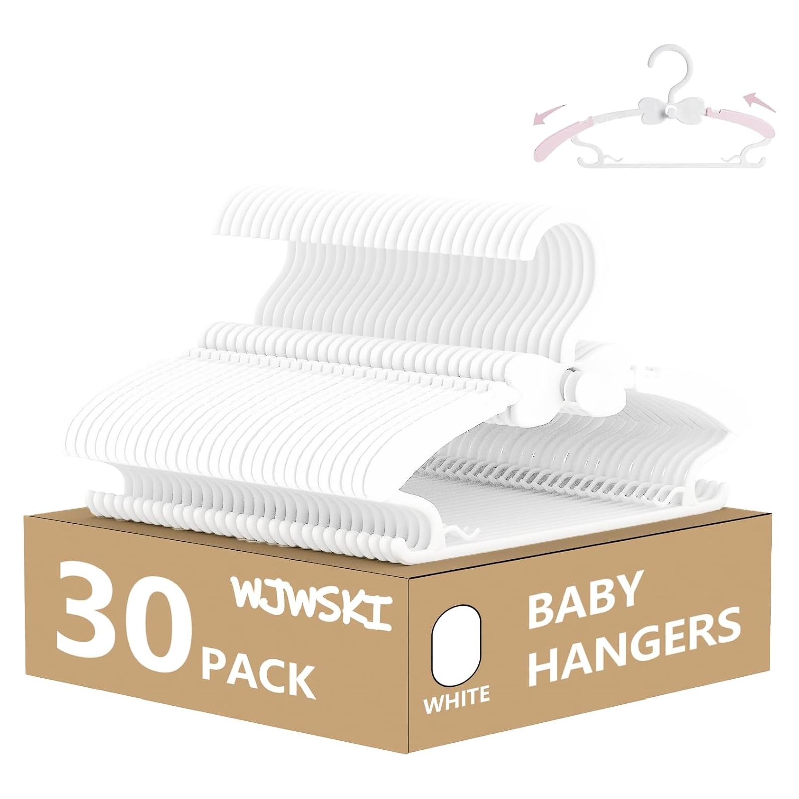 Perchas para Bebés WJWSKI 30 Paquete Ajustables Antideslizantes