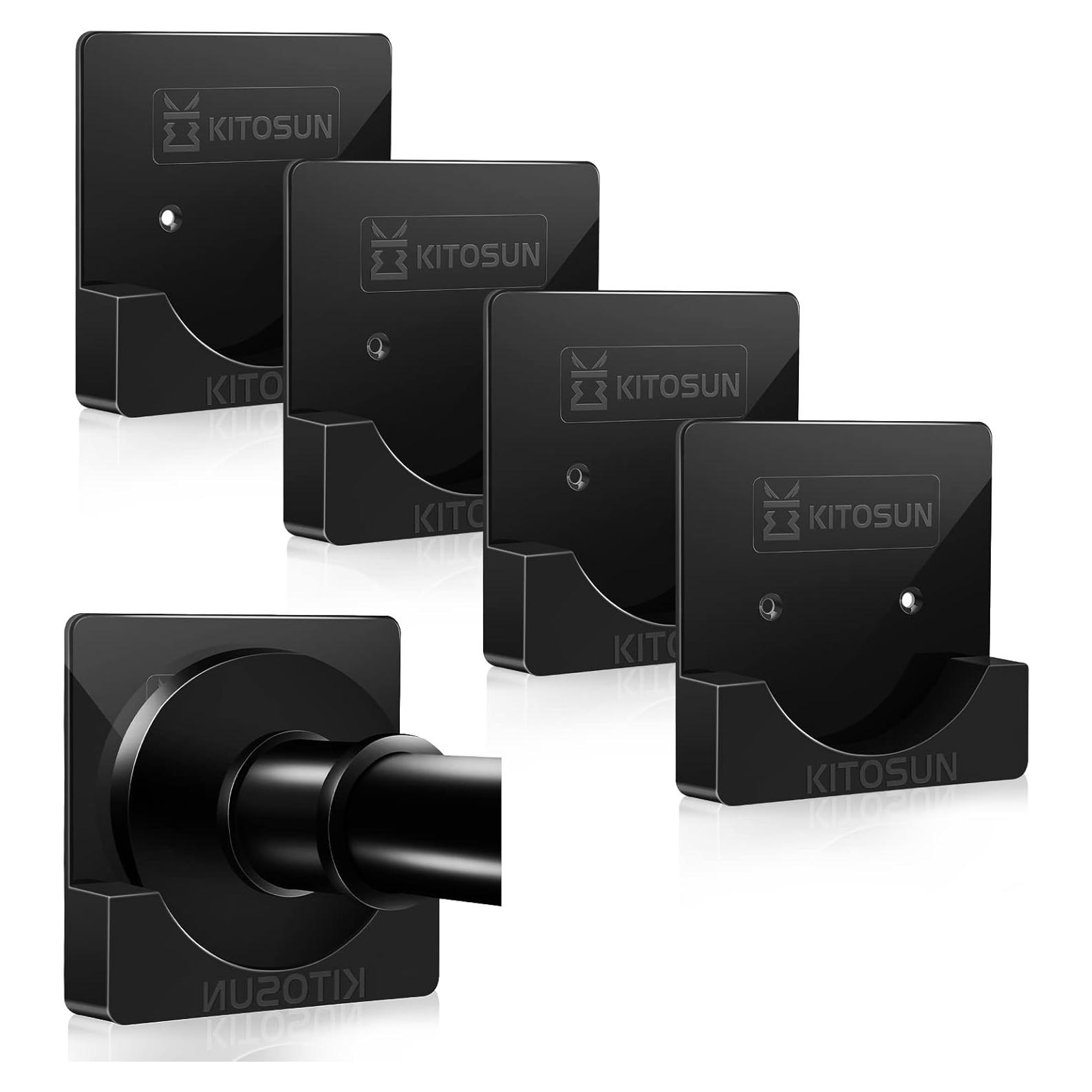 Soporte de Varilla de Cortina de Ducha Ajiaguo Adhesivo Negro