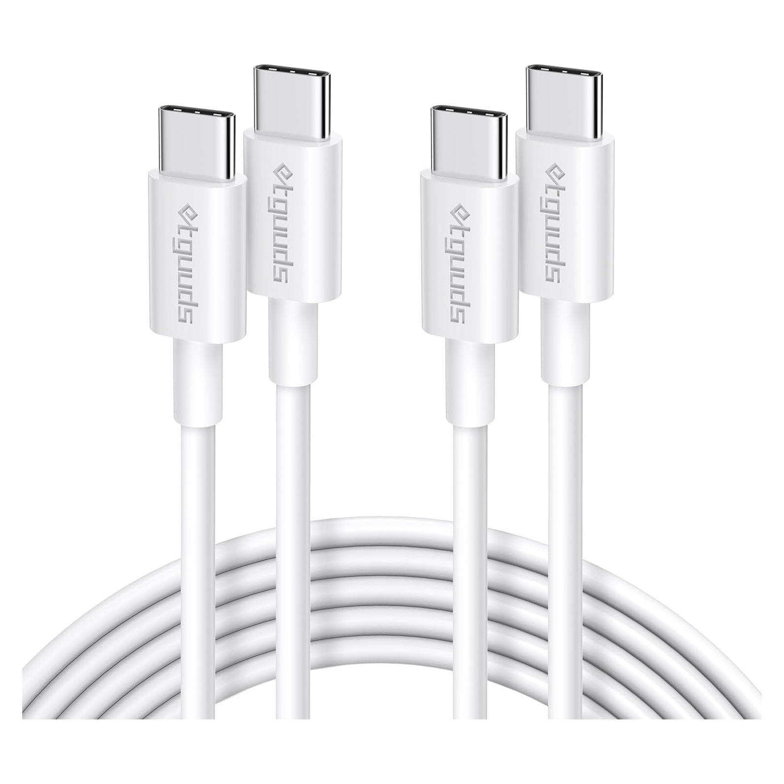 Cable USB-C a USB-C 0.3m etguuds 60W Carga Rápida 2Pack