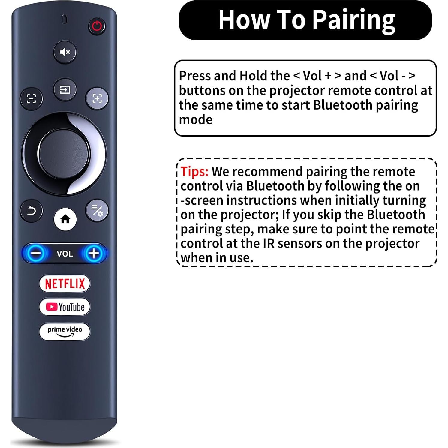 Control Remoto RETROSUN para Proyector AURZEN Boom 3 y goodee