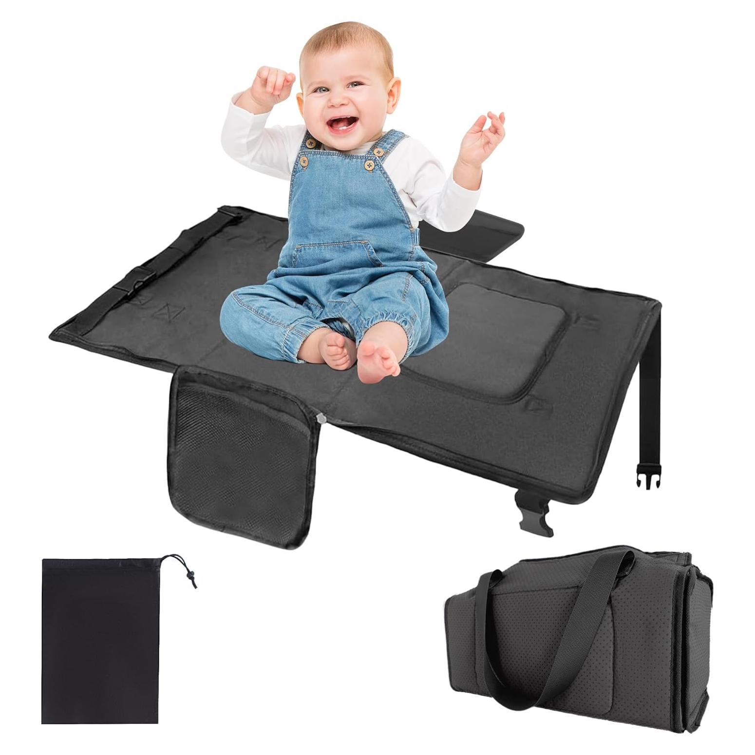 Cama de avión portátil para niños ZYYCD 2 en 1 - Negro
