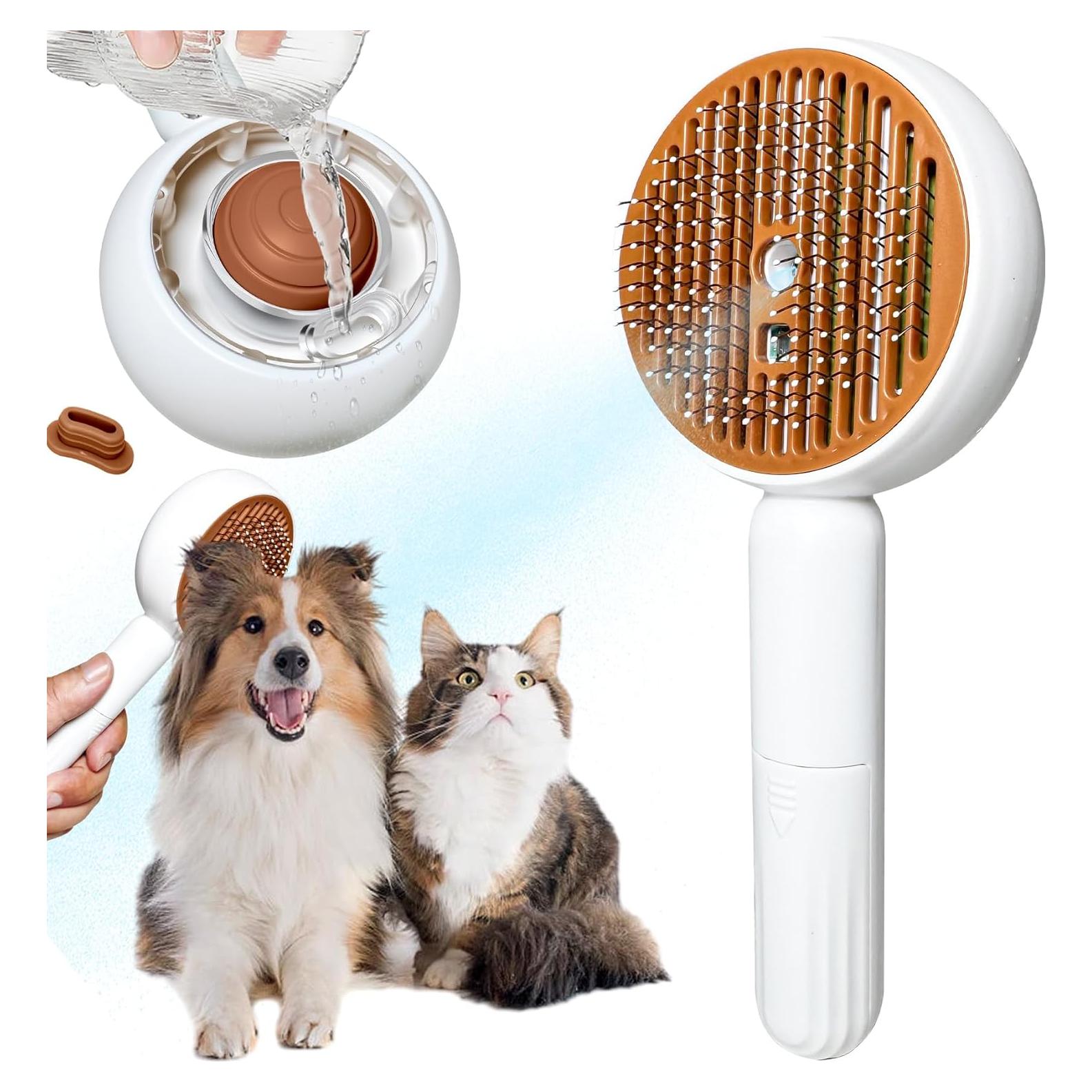 Cepillo de Vapor 2 en 1 CityinSky para Gatos y Perros - Aseo y Eliminación de Pelo