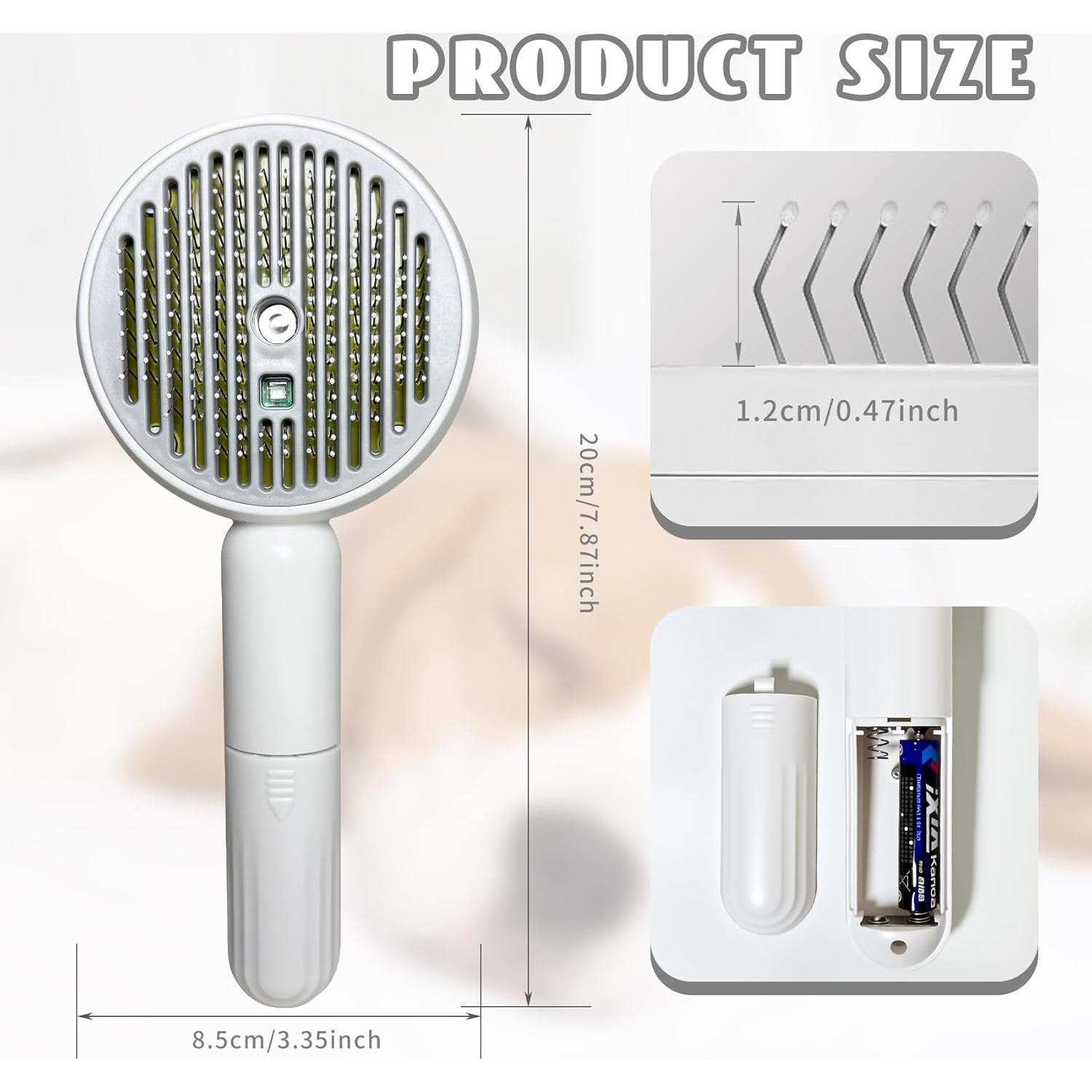 Cepillo de Vapor 2 en 1 CityinSky para Gatos y Perros - Aseo y Eliminación de Pelo