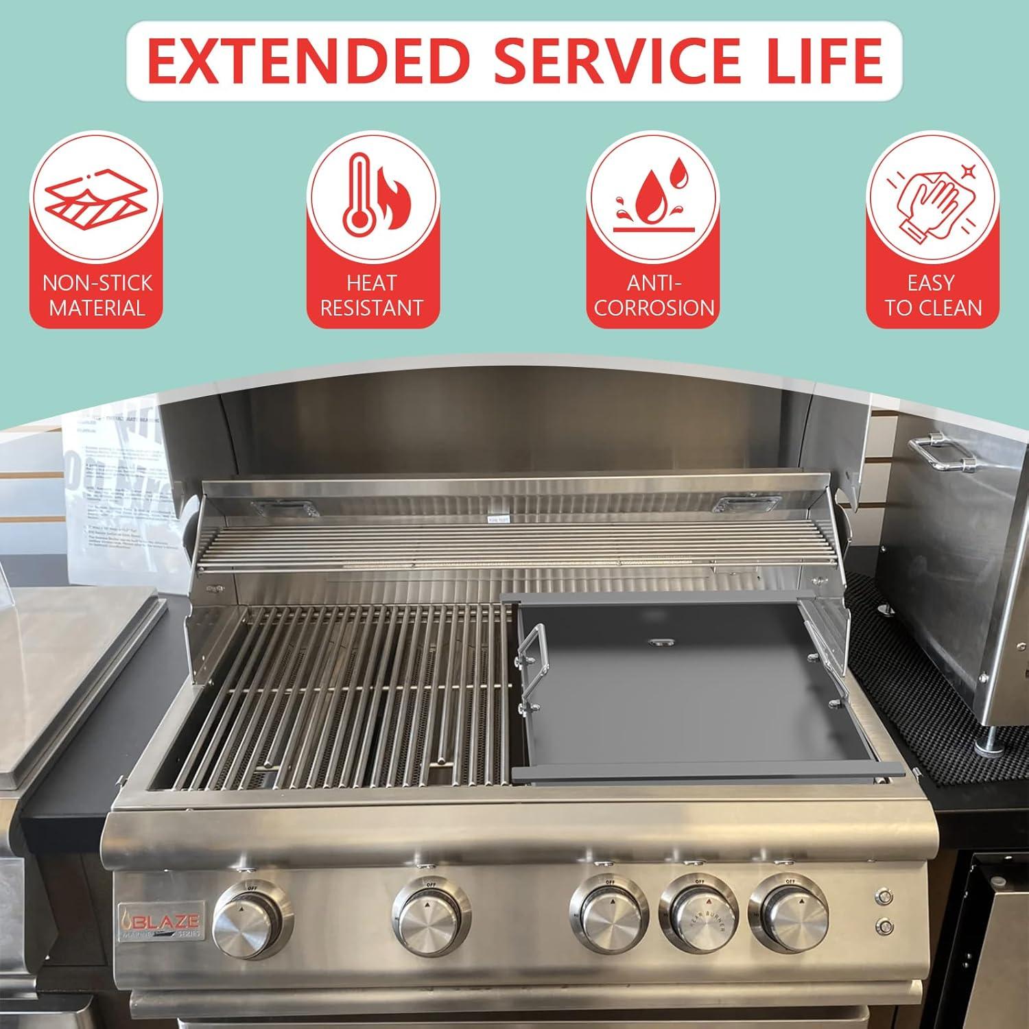 Plancha de Acero al Carbono 45.7x36.8cm para Parrillas Blaze