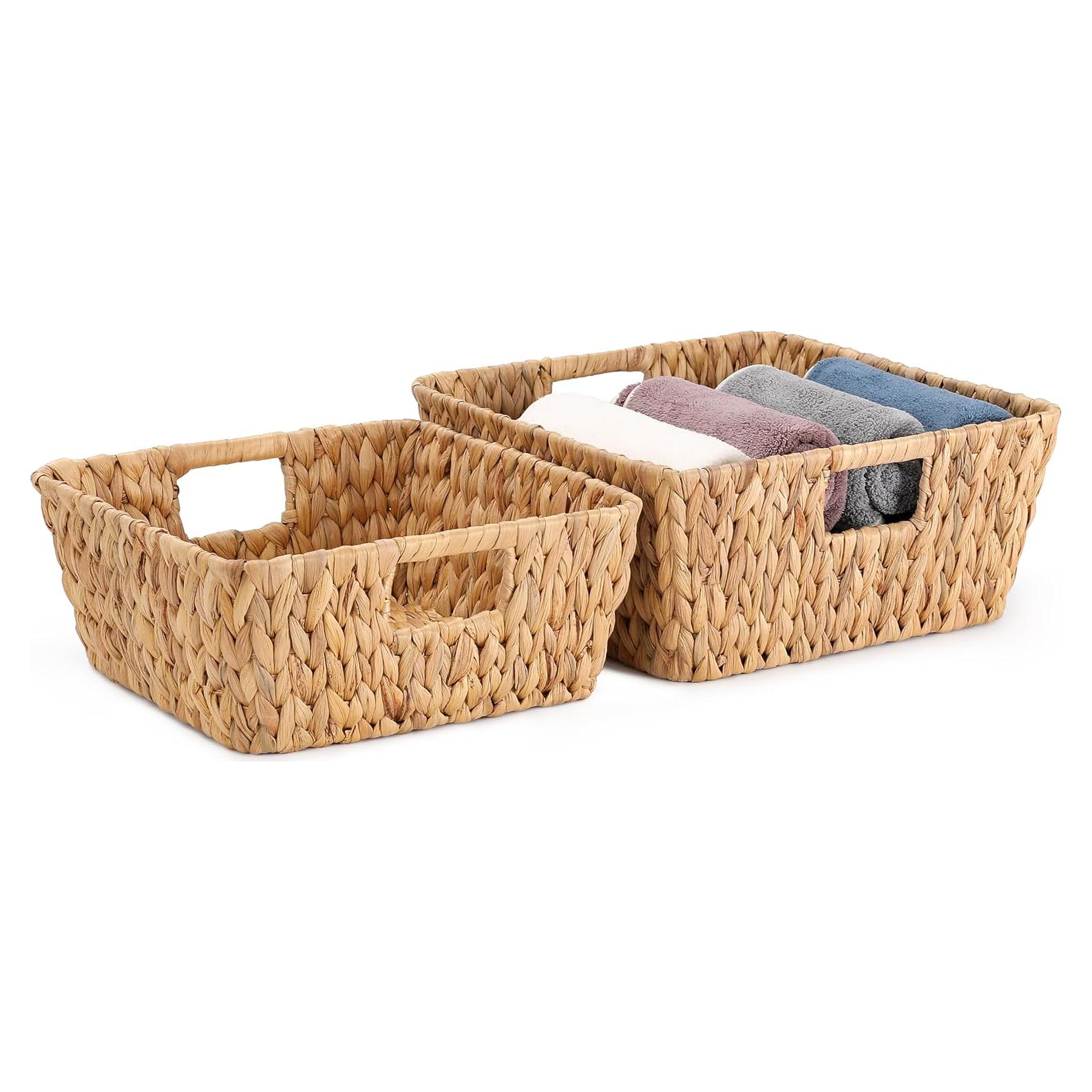 Juego de 2 Cestas de Almacenamiento DAICOLAD Cuadradas