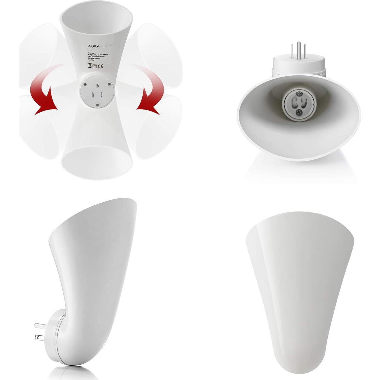 Lámpara Uplighter GU10 Auraglow AG615 para Bombilla LED