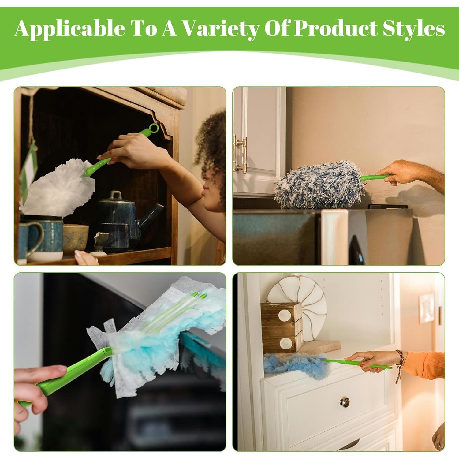 Paquete de 3 Mangos de Repuesto LYASILGC para Plumero Verde