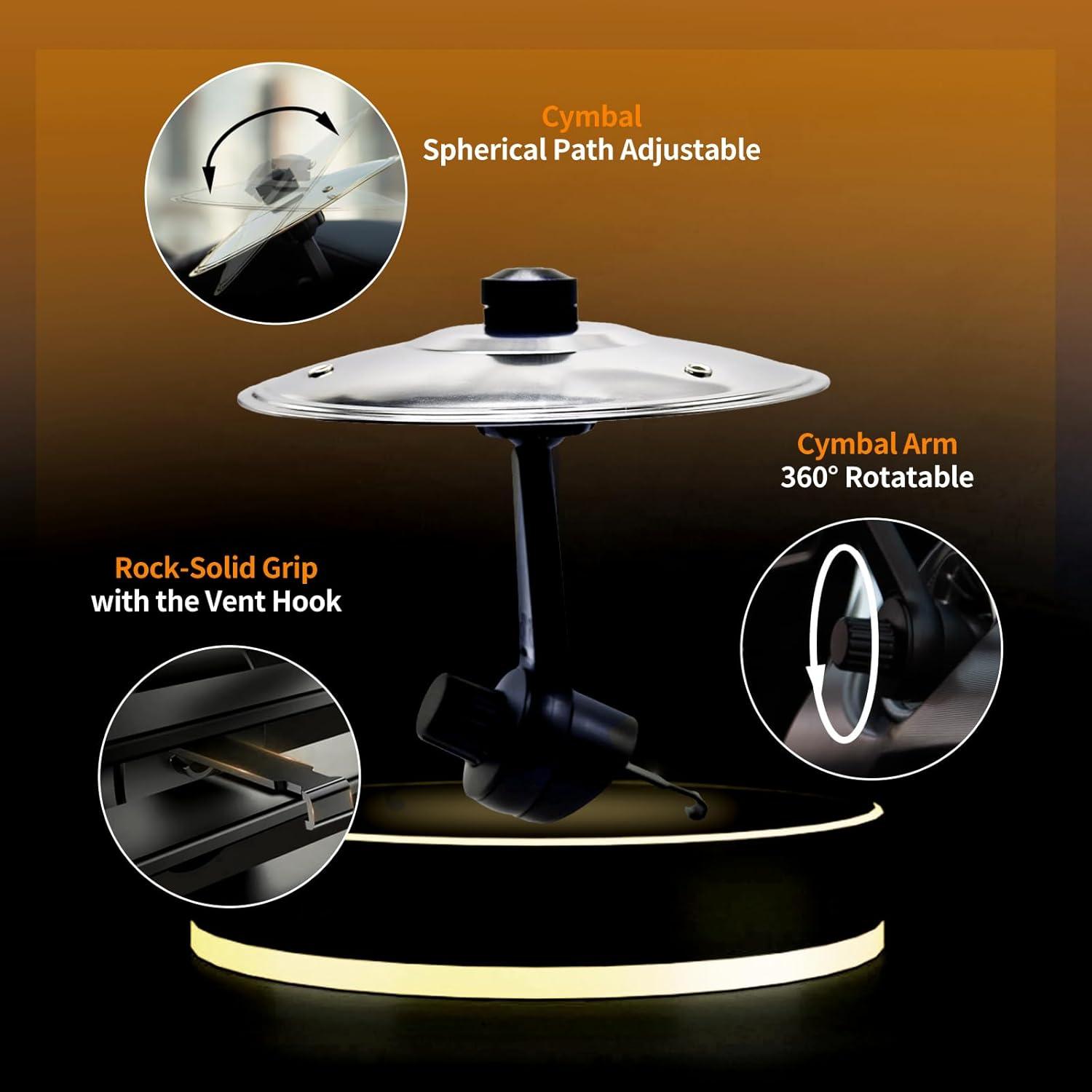 Cymbal de coche ZERIKWON - Accesorio de entretenimiento plata