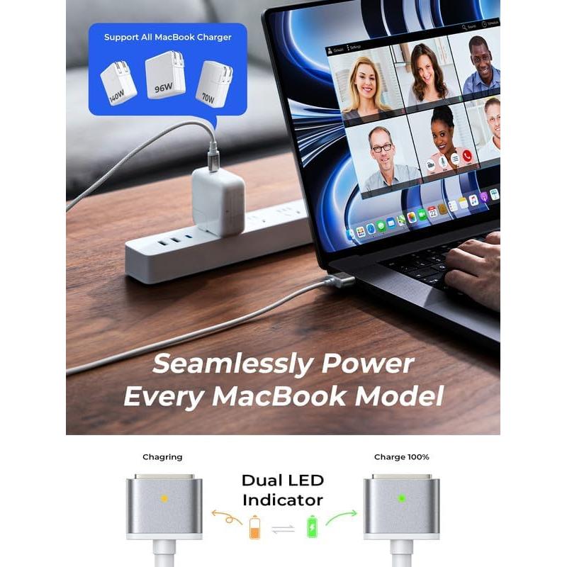 Cable Magnético USB-C 140W LISEN 2.01m para MacBook