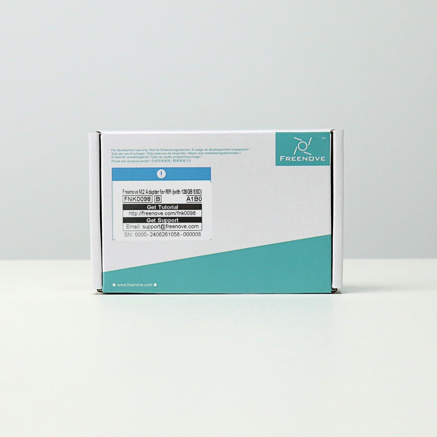 Adaptador M.2 NVMe Freenove para Raspberry Pi 5 con SSD 128GB