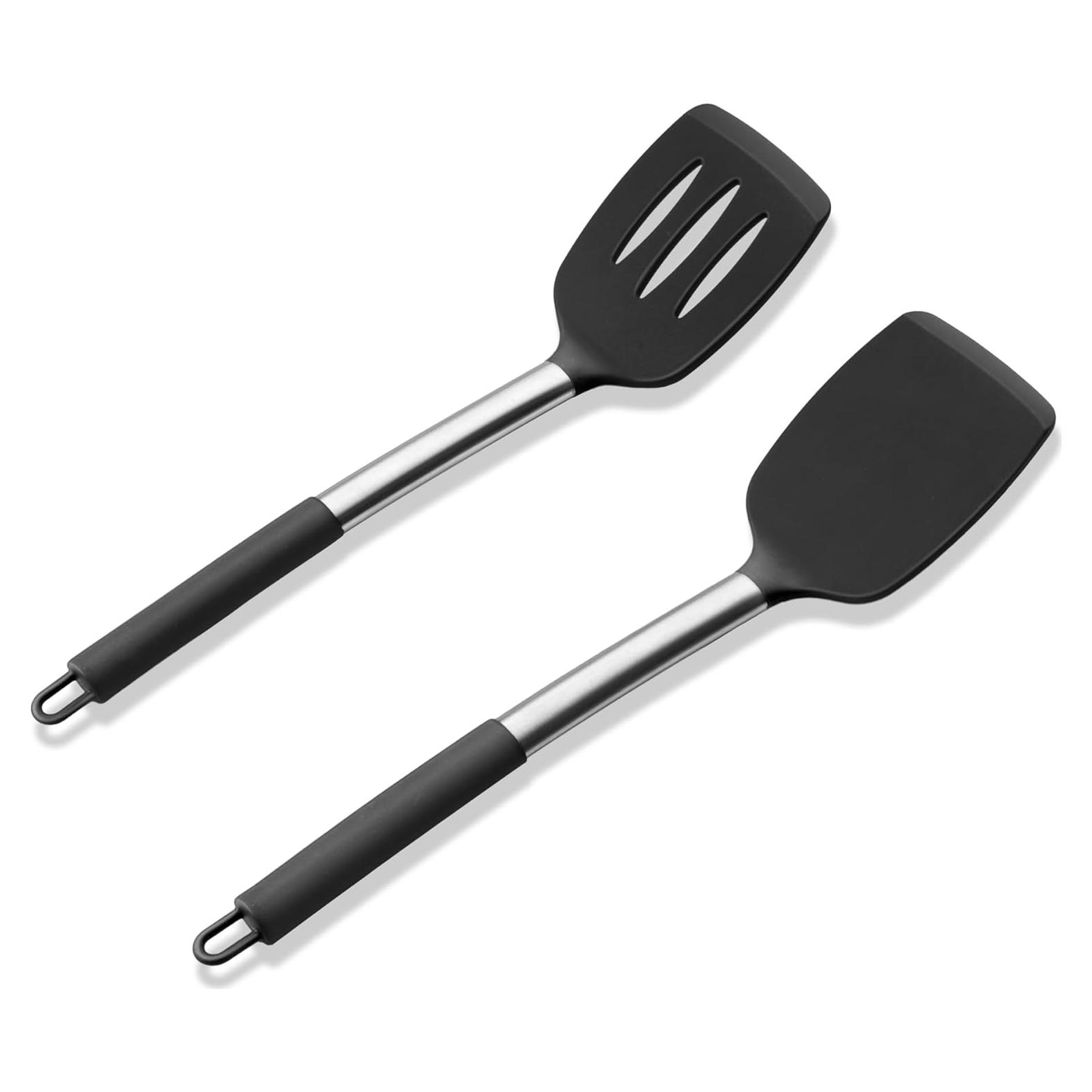 Juego de Espátulas de Silicona E-far 2 Piezas Antiadherentes