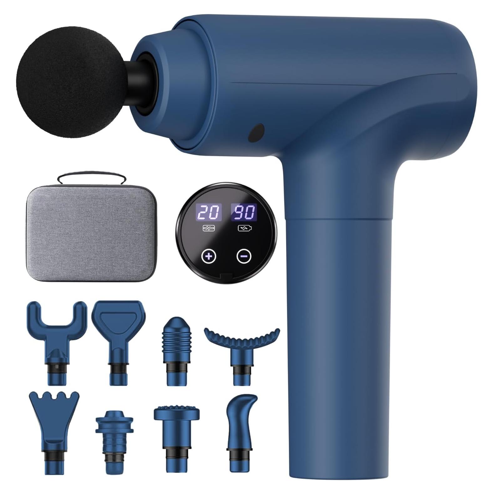 Pistola de Masaje Cotsoco M784, 20 Velocidades, 9 Cabezas