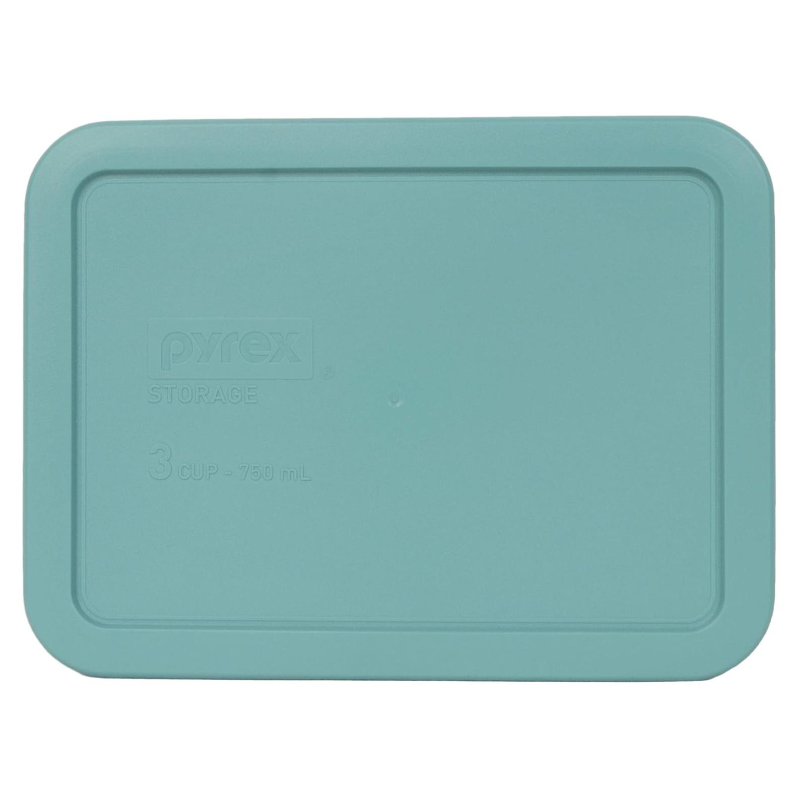 Tapa Rectangular Turquesa Pyrex 7210-PC 3 Tazas - Hecho en EE. UU.