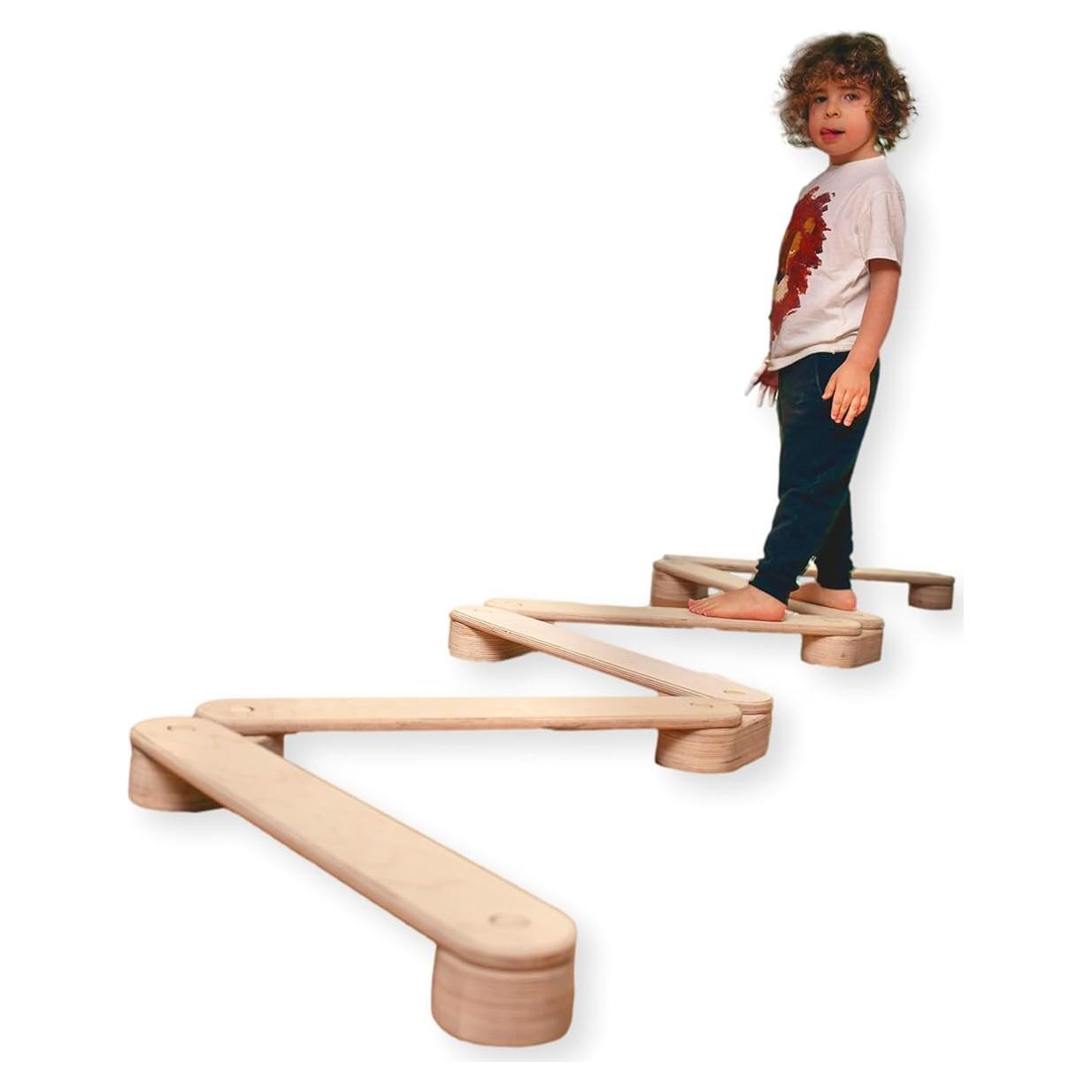 Vigas de Equilibrio de Madera Montessori 2 Piezas para Niños