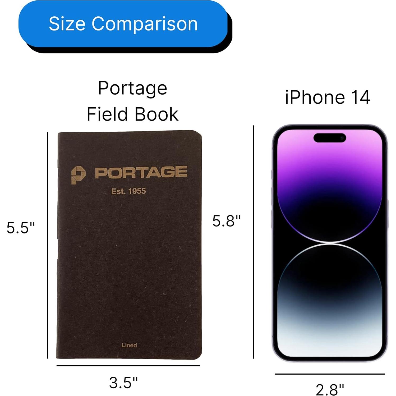 Cuaderno Portage Pequeño con Cuadrícula de Puntos - 6 Unidades