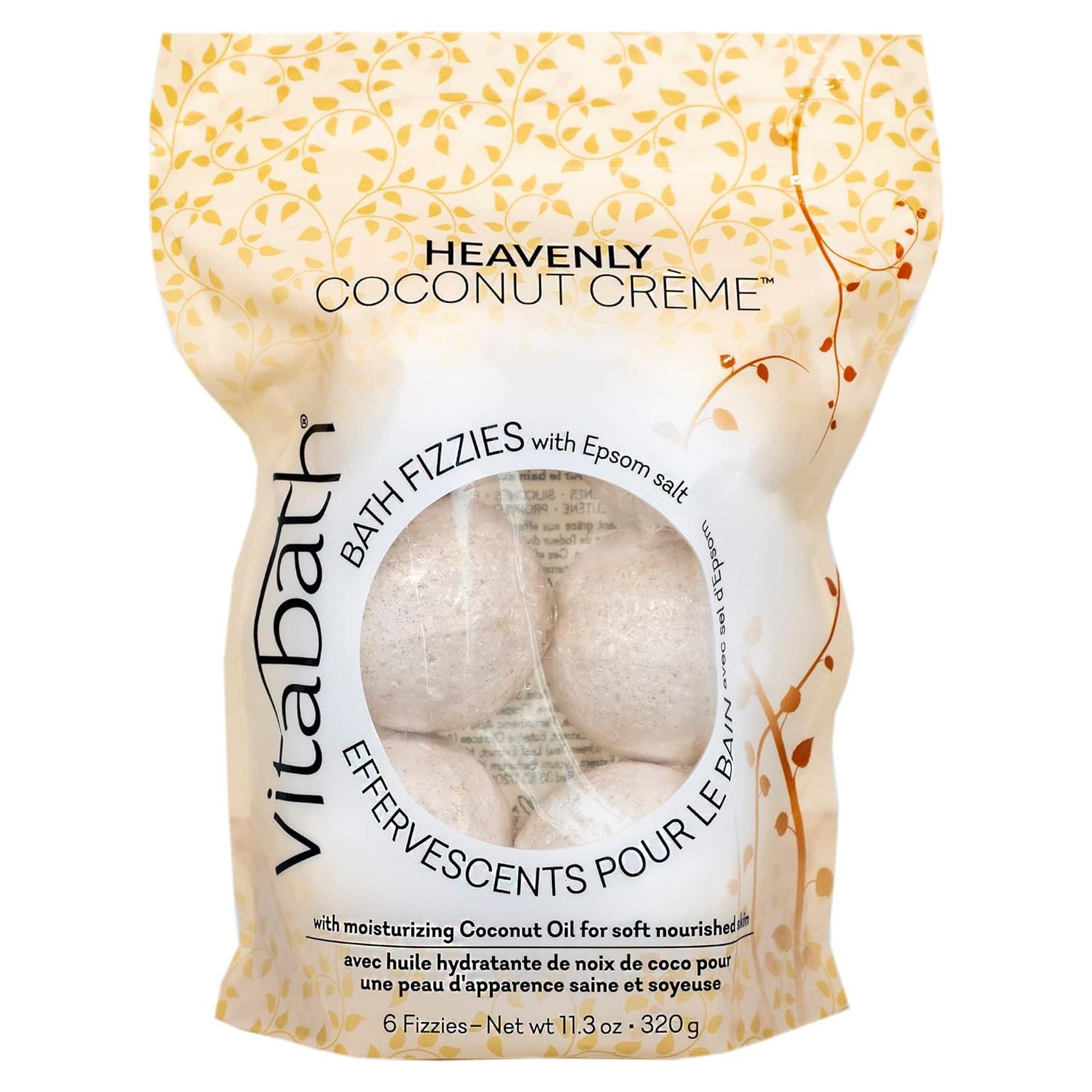 Vitabath Fizzies de Baño Crema de Coco 283.5g - 6 Unidades