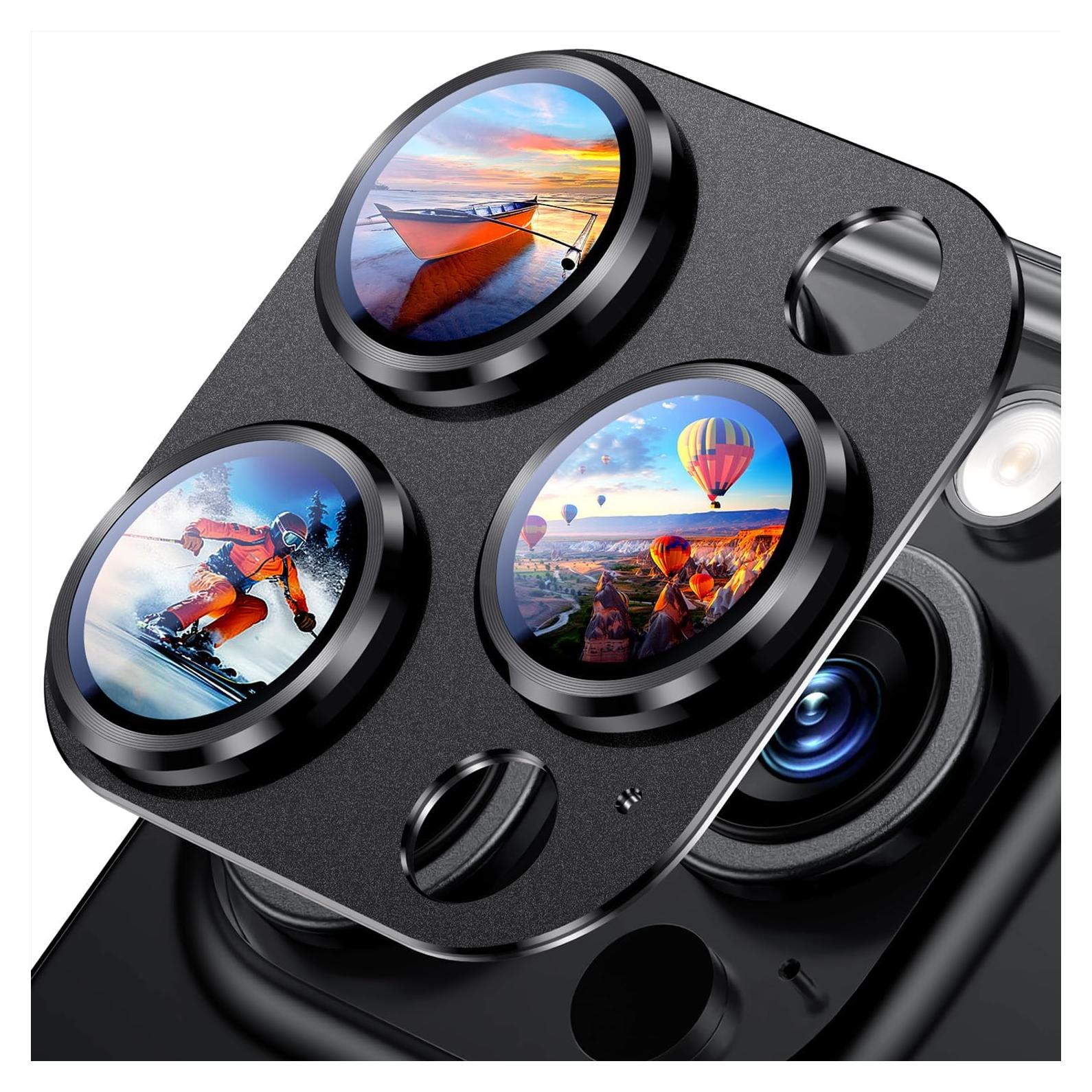 Protector de Lente de Cámara Uyiton para iPhone 16 Pro Max - Titanio