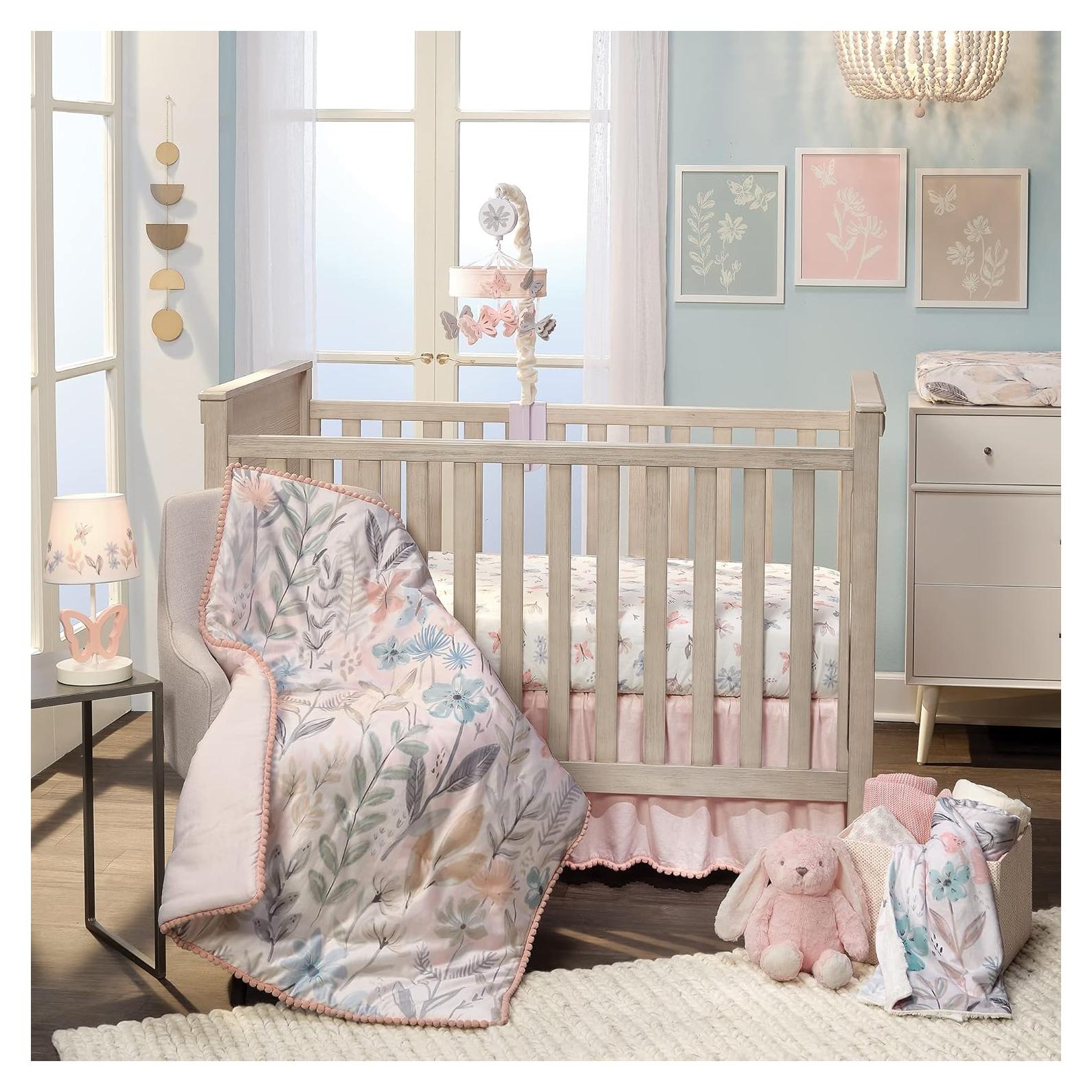 Conjunto de Ropa de Cuna Floral 3 Piezas Lambs & Ivy