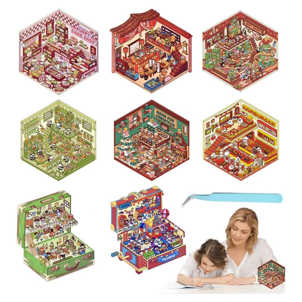 8 Stickers 3D Creativos Limvoo para Aliviar Estrés