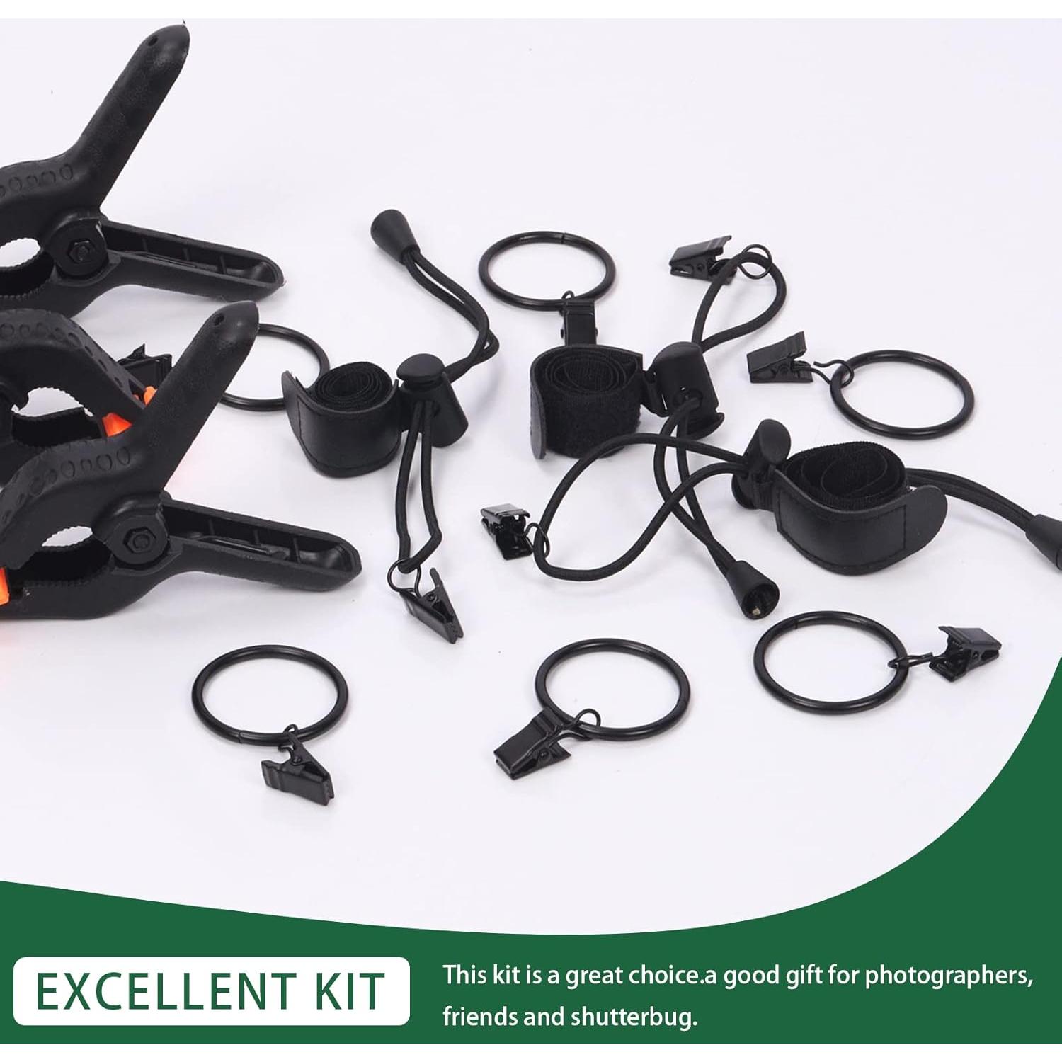 Keadic Kit de Clips de Fondo de Fotografía 22 Piezas Nylon